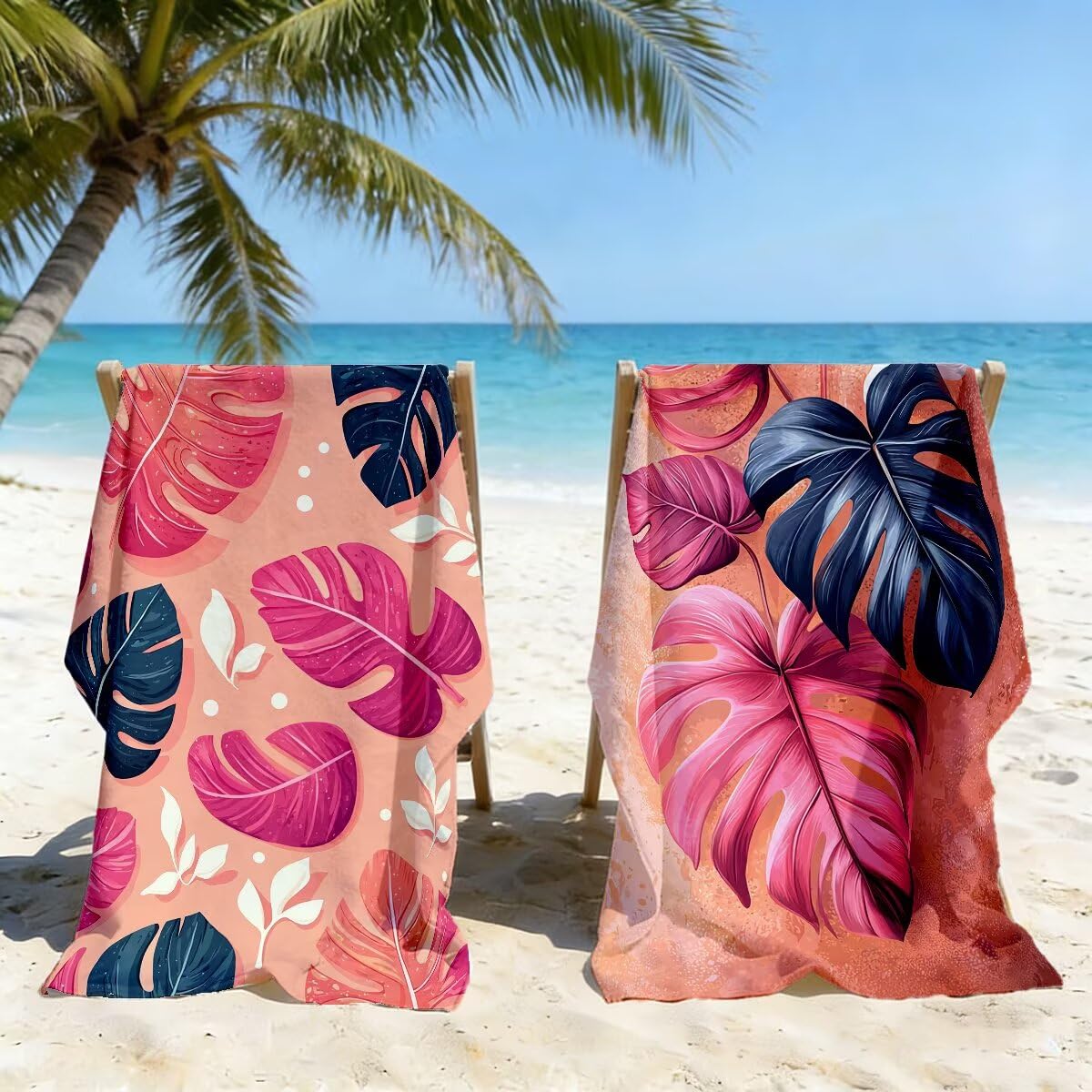 Ręcznik plażowy 100 x 200 cm, ręcznik gimnastyczny z mikrofibry szybkoschnący zestaw 2 ręczników plażowych, lekki kompaktowy ręcznik z mikrofibry duży do podróży, prezent dla mężczyzn prezent dla