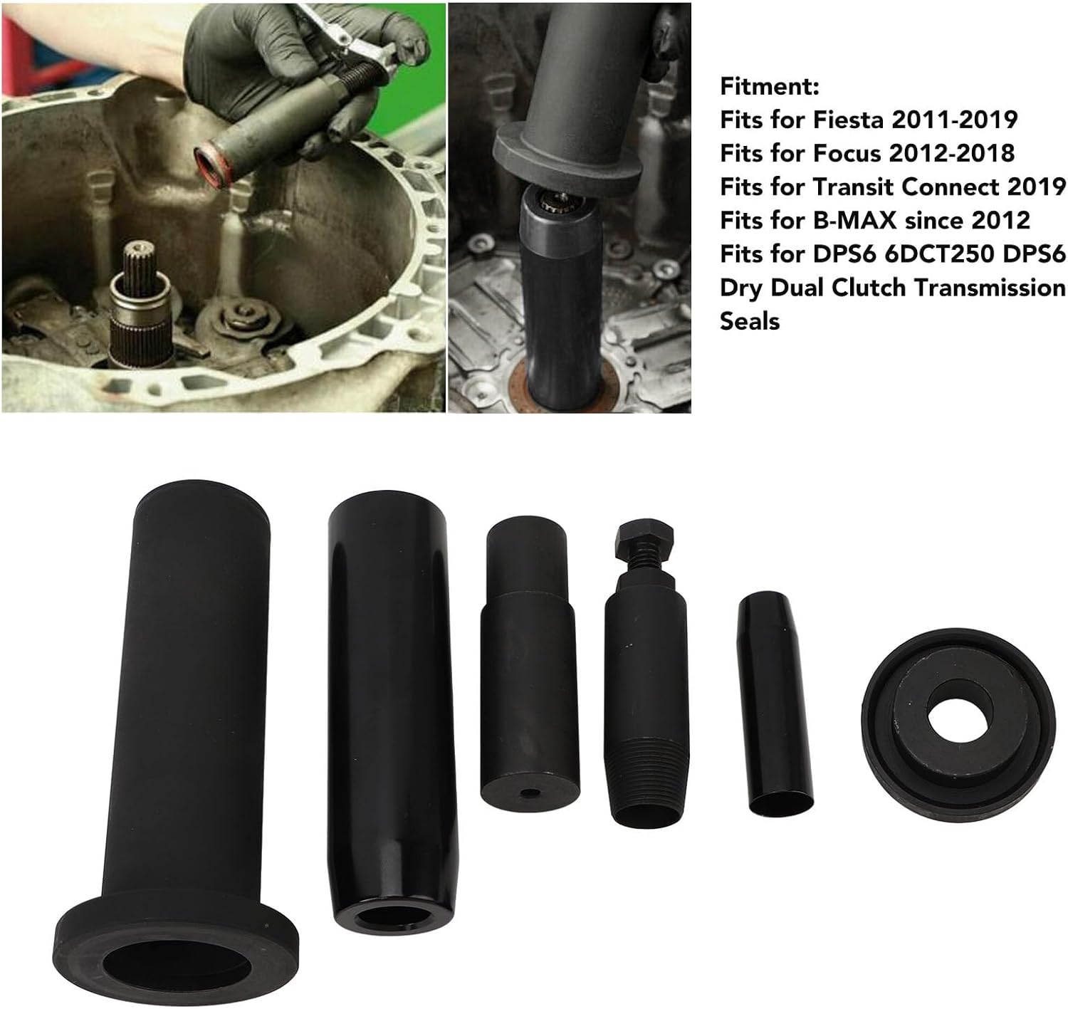 Dual Clutch Transmission Oil Seal Removal Installer Tool Kit, Compatible with B DPS6 6DCT250 6 Speed, High Precision Design, 307‑671, 307‑672, 307‑673, 307‑674