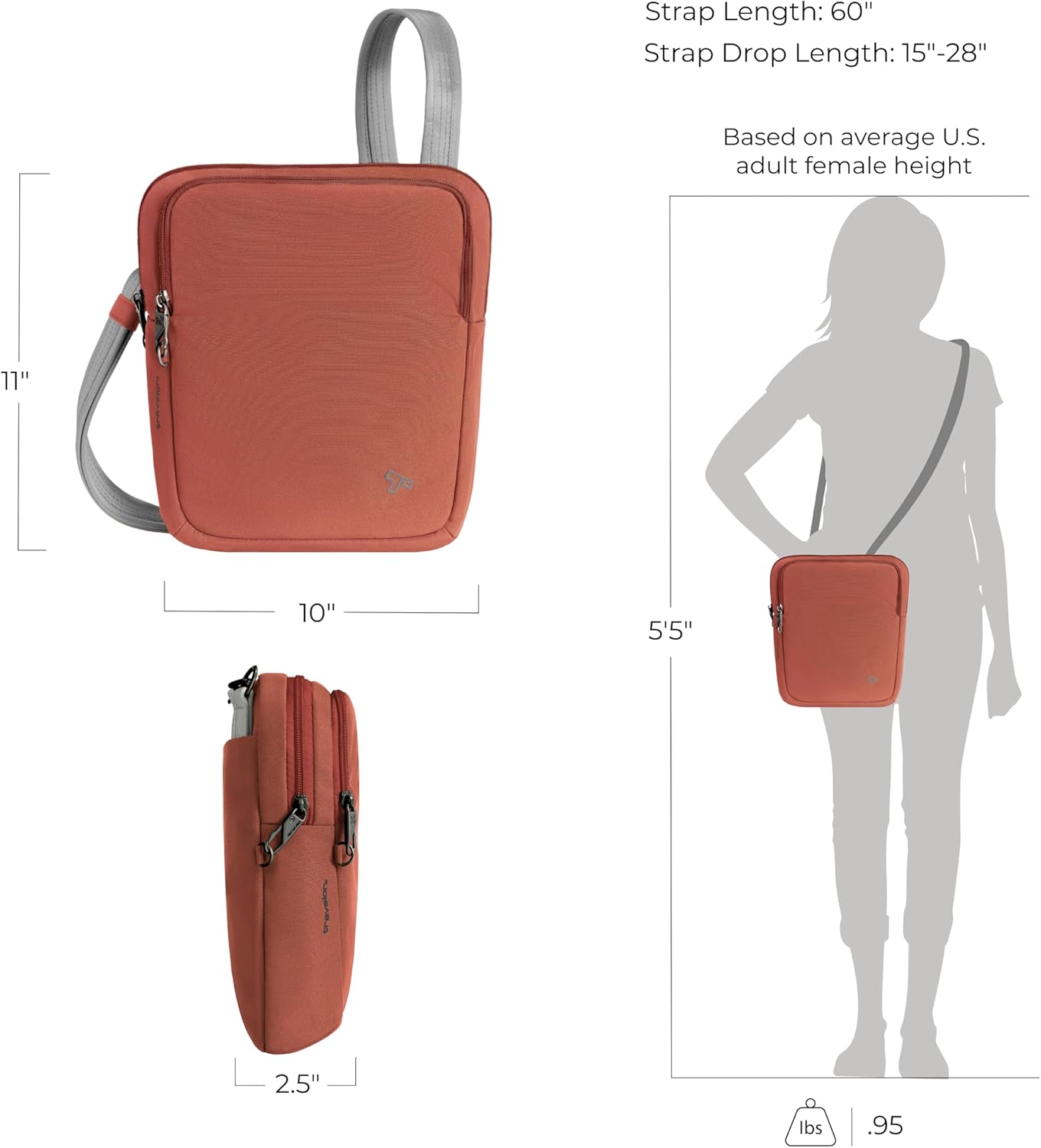 Travelon Anti-theft the Voyages Slim Crossbody - Image 4