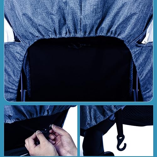 Miniatura 4 de Funda universal para la lluvia, transpirable, protector contra el clima, reutilizable, fácil instalación, cochecitos, accesorios, cochecitos,