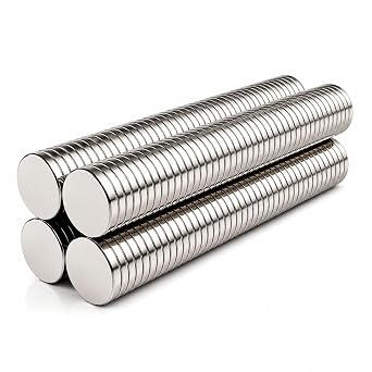 N50 Neodymium Flat Disc Magnets 6x1mm, 200 Pack Thin Round Rare Earth Magnets for Wargaming Miniature Bases, Arms & Weapons, 3D Printing and Scrapbooking