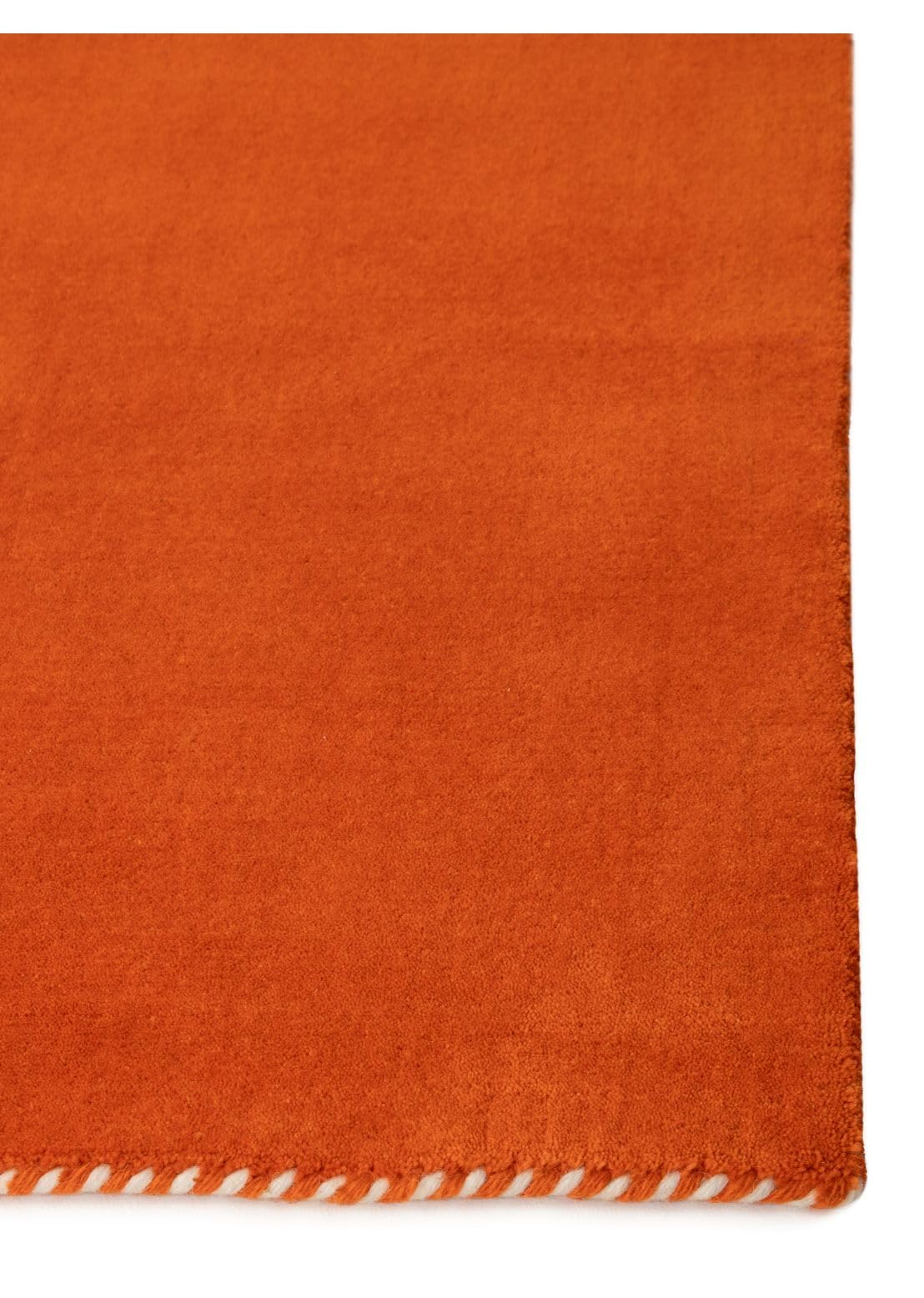carpetfine Tappeto di lana Gabbeh Lola arancione 160x230 cm | Tappeto moderno per soggiorno e camera da letto