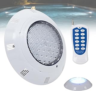 LED RGB Poolbeleuchtung Unterwasser 12V 45W | mit Fernbedienung | 11 Wechselmodi | Wasserdicht | 120° Strahlwinkel | 29.5x7cm | für Aquarien & Springbrunnen