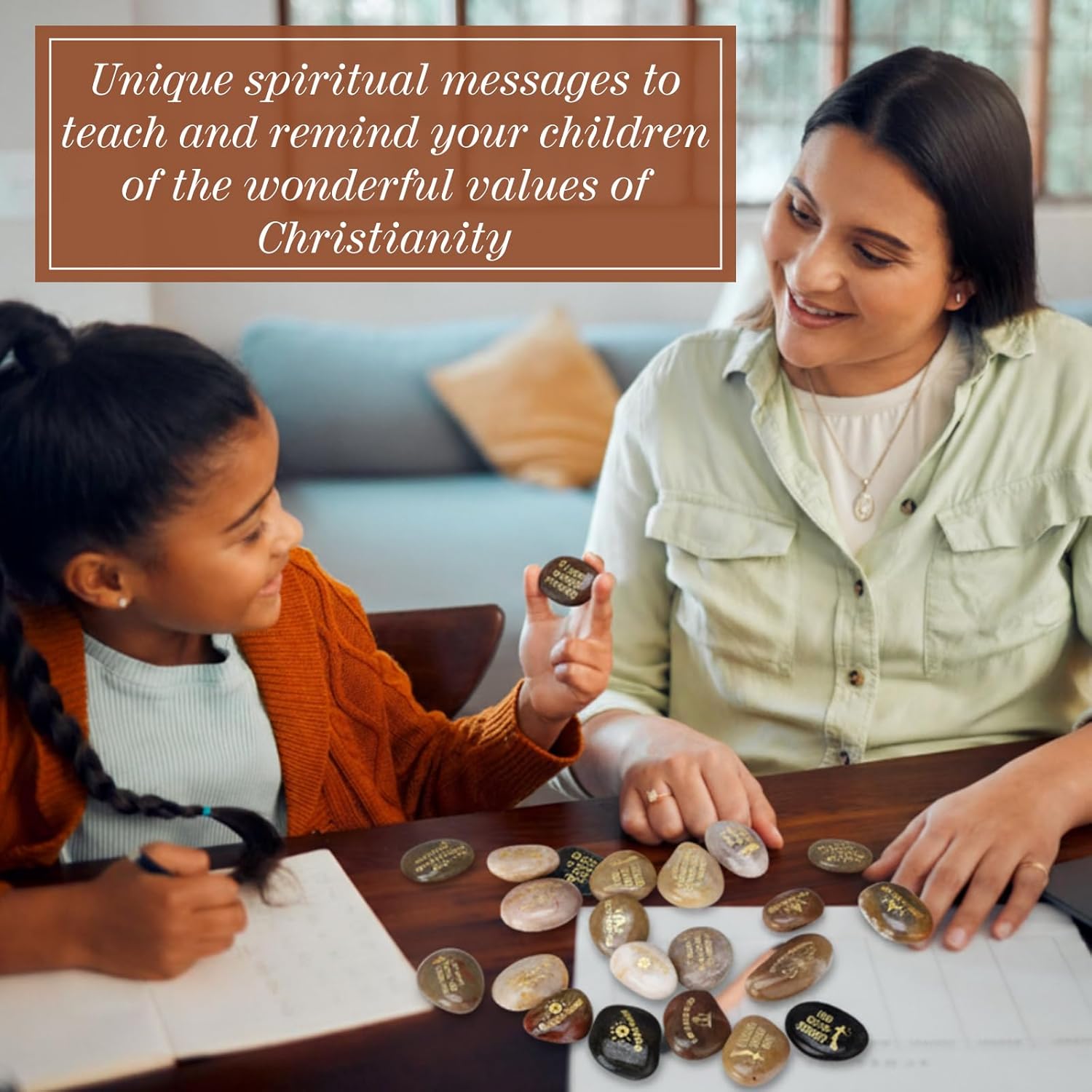 30 Pcs Easter Bible Verses Stones Religious Crosses Stones 10 Different Prayer Engraved Jesus Scripture Rocks Encouragement Motivational Rocks Easter Gifts for Church Christian Basket Stuffers