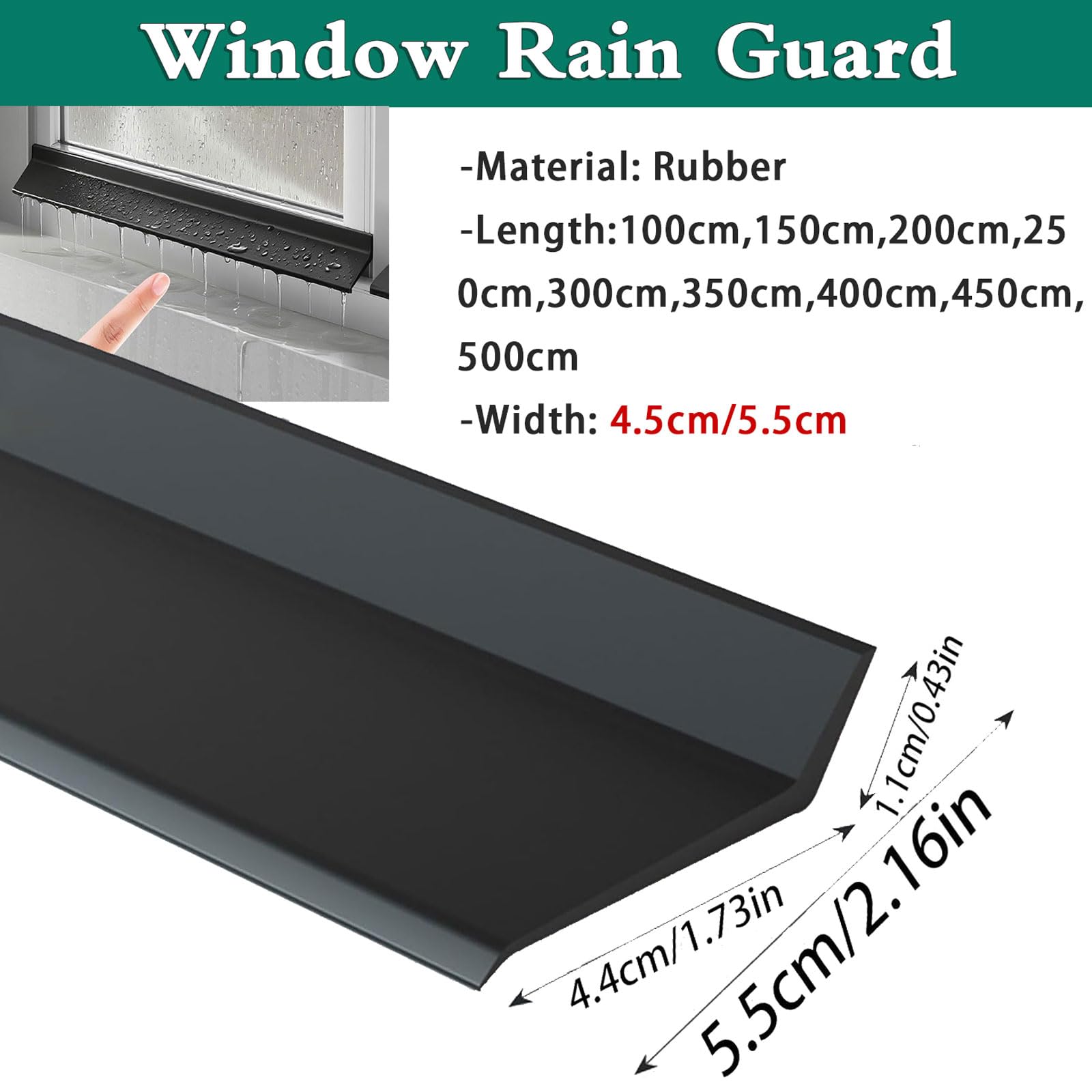 Selbstklebende Fenster-Wetterleiste,Regenschutzleiste Für Fenster Und Türen,Biegbar Gummimaterial Abwehrleiste Gegen Regen,Schutz Vor Regenwasserrückstau,Für Schiebefenster,Fahrzeuge