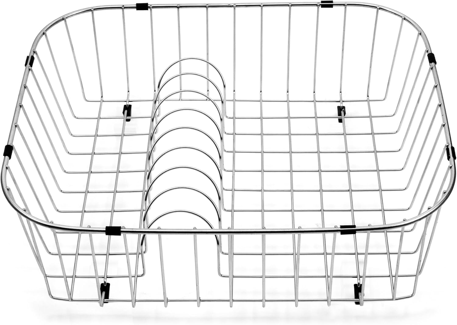 Houzer RB-2400 - Stainless Steel Rinsing Basket for Kitchen Sink, Wire Rack for Washing Fruit, Vegetables, & Others, Durable Sink Accessory for Food Prep