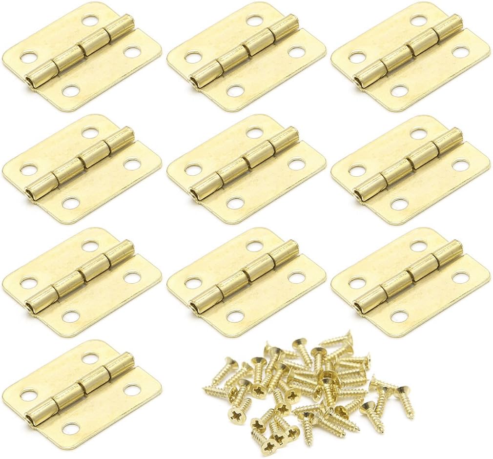YUYUE21 (10pcs gold small hinge hinge jewelry box furniture 18 * 16mm-gold