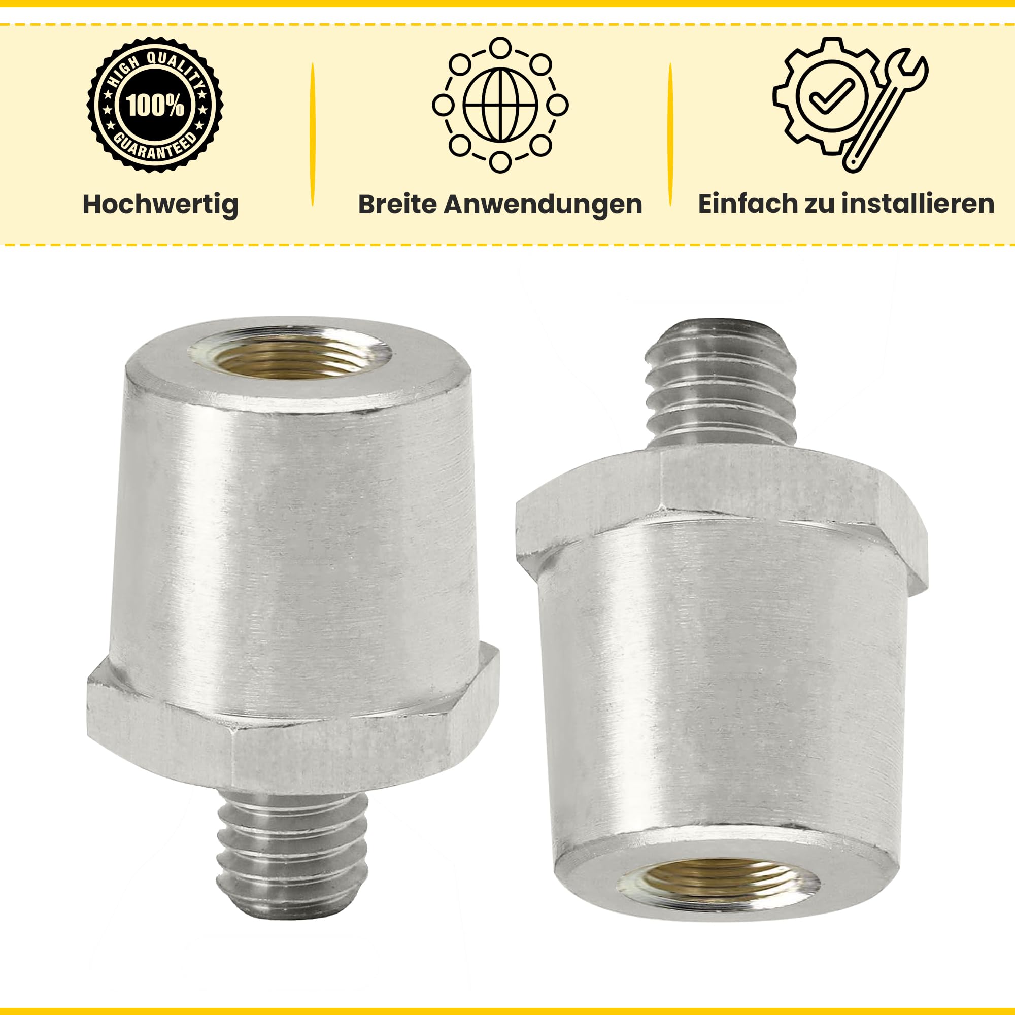 Adattatori Per Batteria Auto - Coppia Morsetti M8 In Ottone Con Viti Inox Per Positivo E Negativo - Foto 4