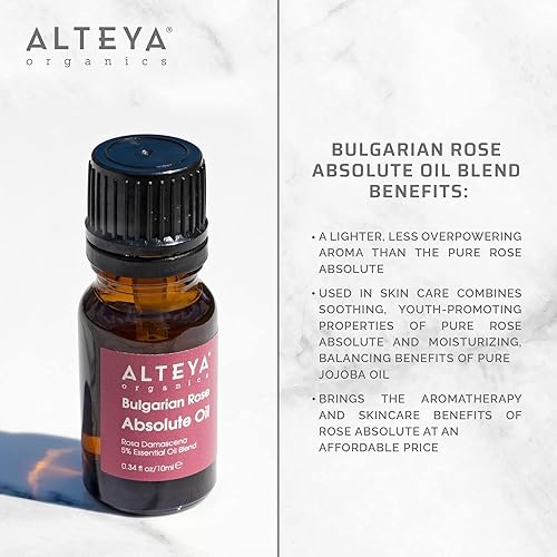 Miniatura 5 de Alteya - Aceite absoluto de rosa búlgara Rosa Damascena Mezcla de aceites multiusos excelente para aromaterapia, fragancia, cuidado de la piel y