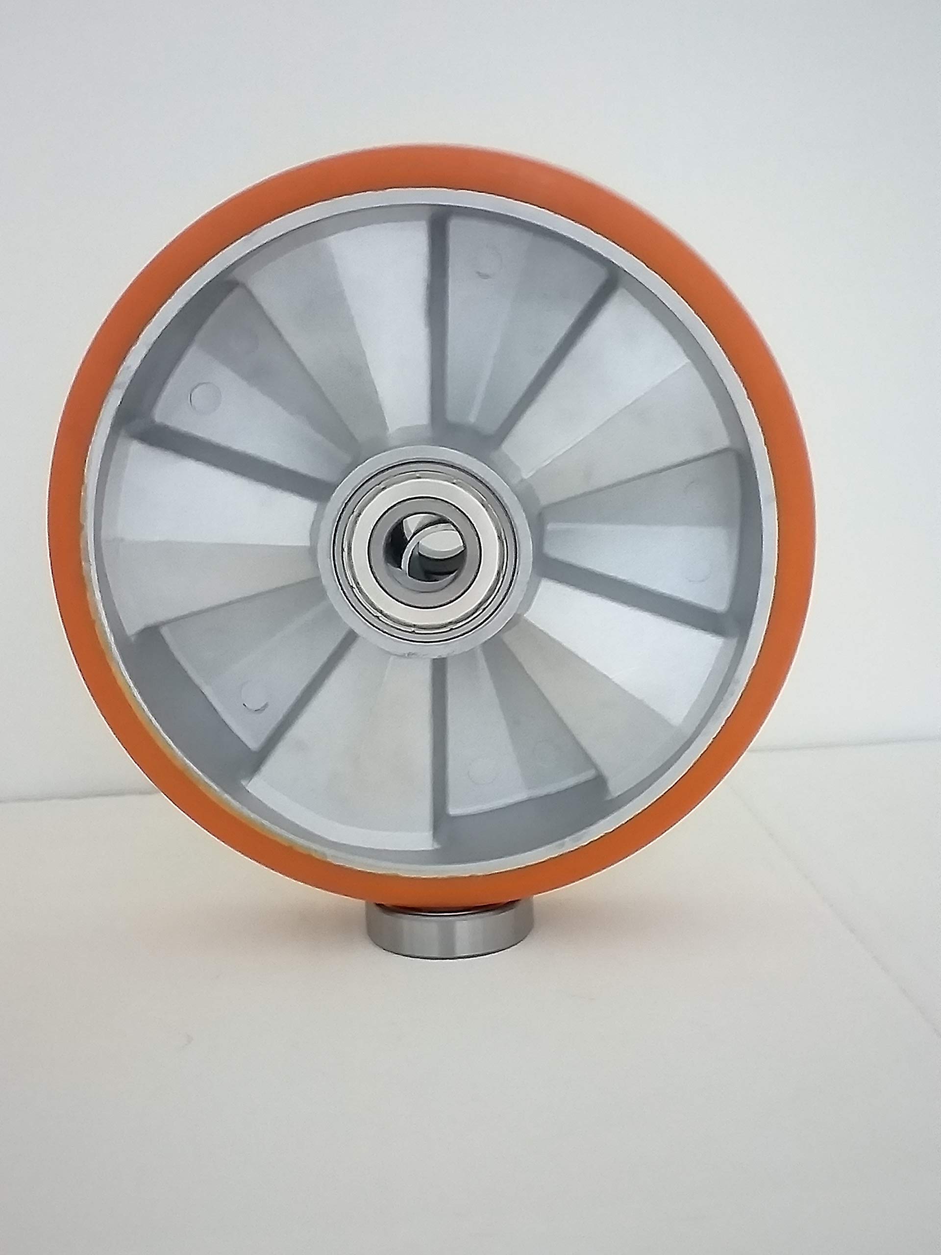 Rueda de poliuretano 200 mm para transpaleta con rodamiento de bolas, diámetro 20 (200-20-50)