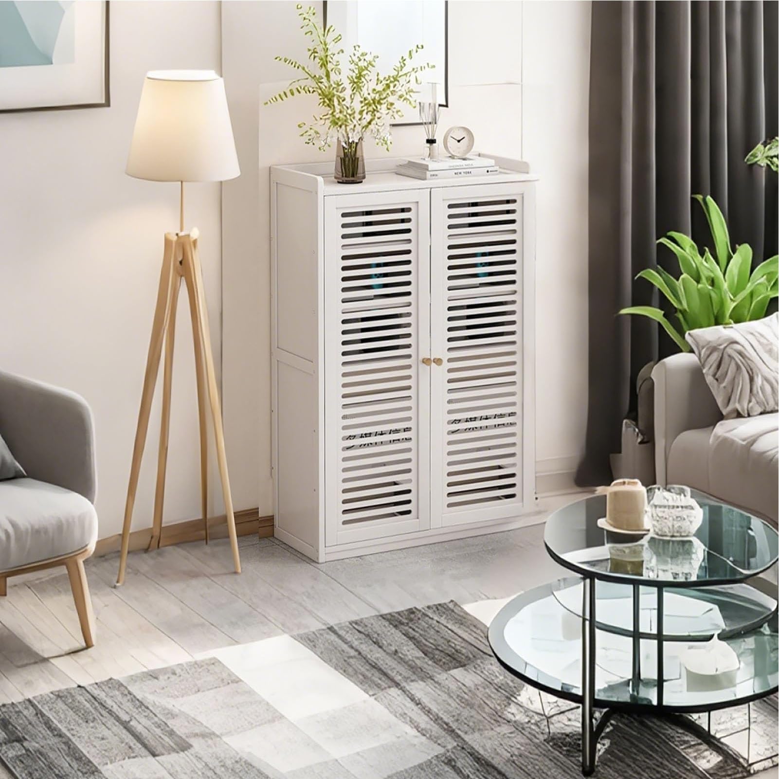 Armoire de rangement pour routeur WiFi avec gestion des câbles, étagère réglable pour bureau à domicile, étagère en bois, design au sol