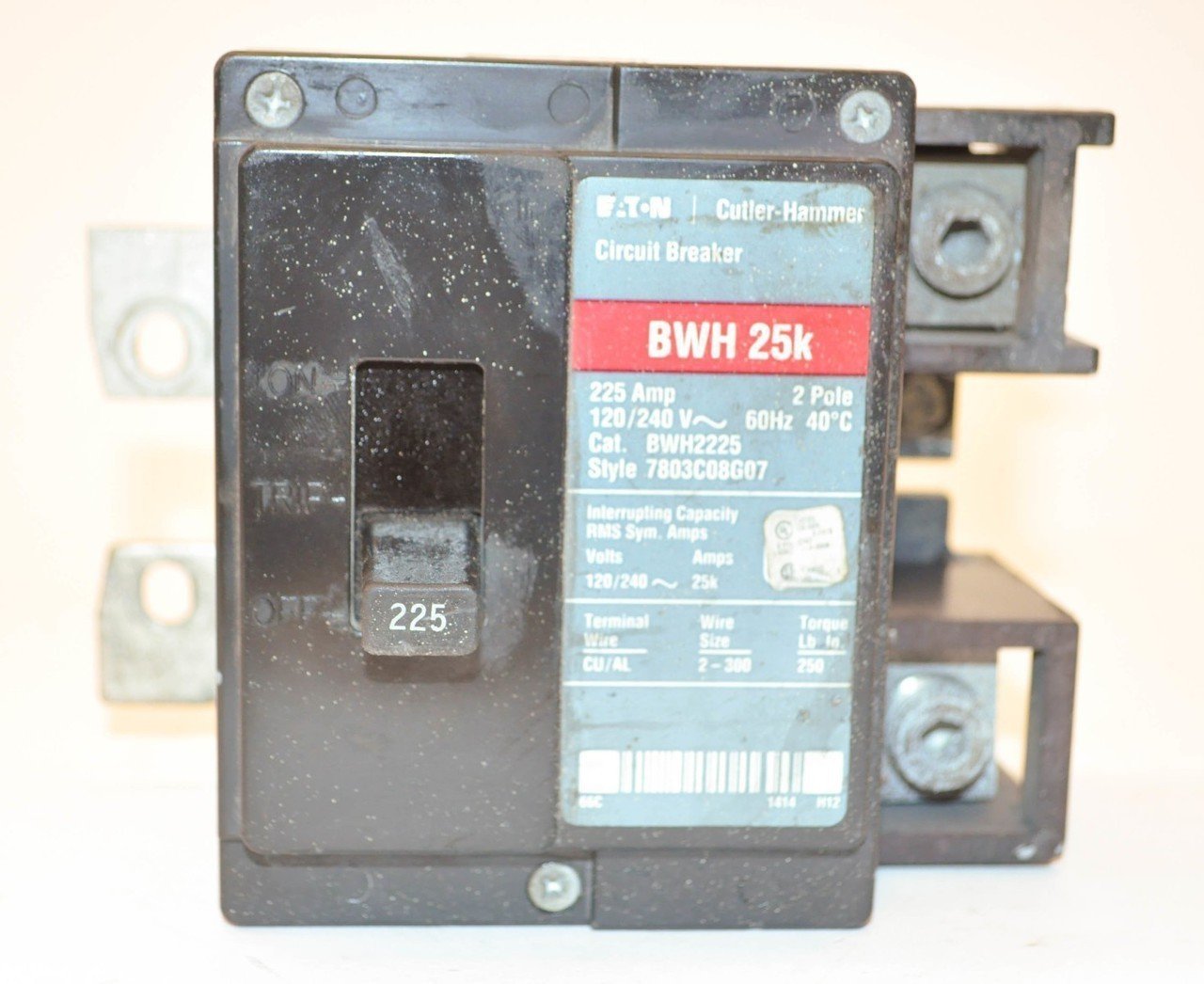 Eaton Cutler-Hammer CHBWH2225 C-H BWH2225 CB KIT 2P 225A Main, Black