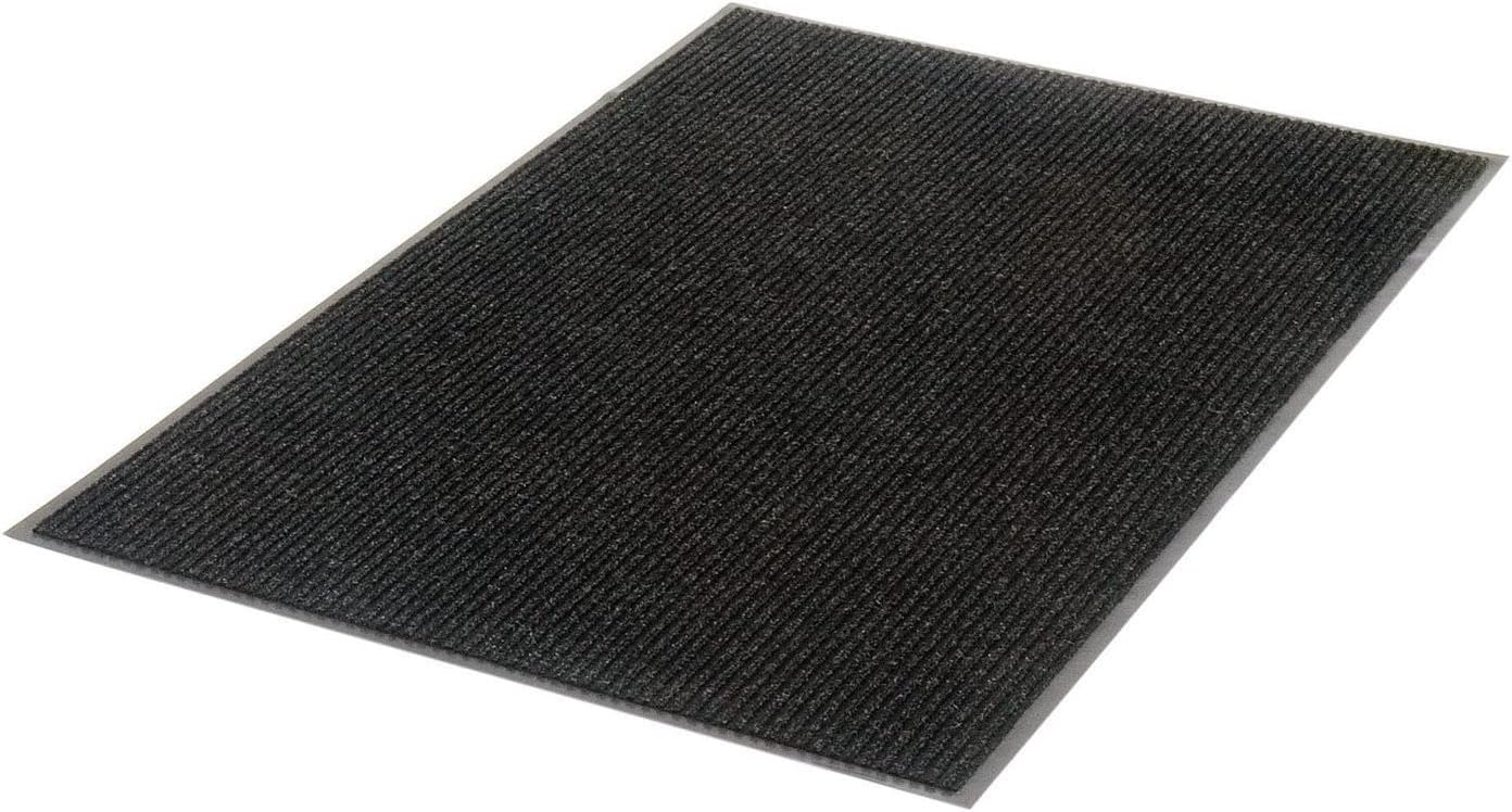 Apache Mills Deep -Cleaning Ribbed Entrance Mat, Charcoal, 48 x 72