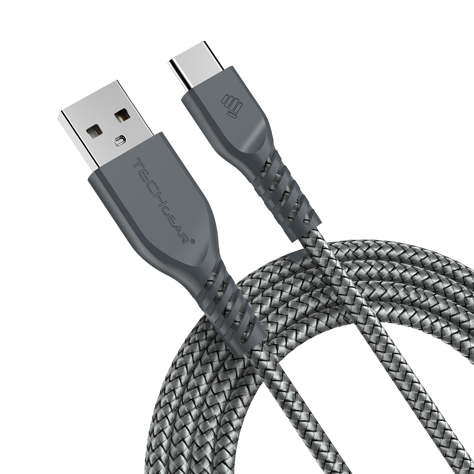 TECHGEAR USB C to USB A 2M Long STRONG Braided Data & Charging Cable for Amazon Fire HD 8 14th/12th/10th, Fire HD 10/Plus/Kids Pro 13th/11th Generation, Fire 7 2022, Max 11 2023, Kindle charger