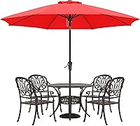 Vista 12 de ABCCANOPY Sombrilla de patio al aire libre de 7.5 pies, sombrilla de mesa con protección UV con manivela para una fácil instalación, adecuada