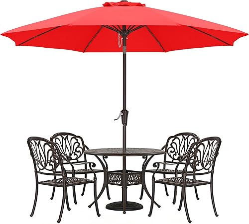 Miniatura 12 de ABCCANOPY Sombrilla de patio al aire libre de 7.5 pies, sombrilla de mesa con protección UV con manivela para una fácil instalación, adecuada