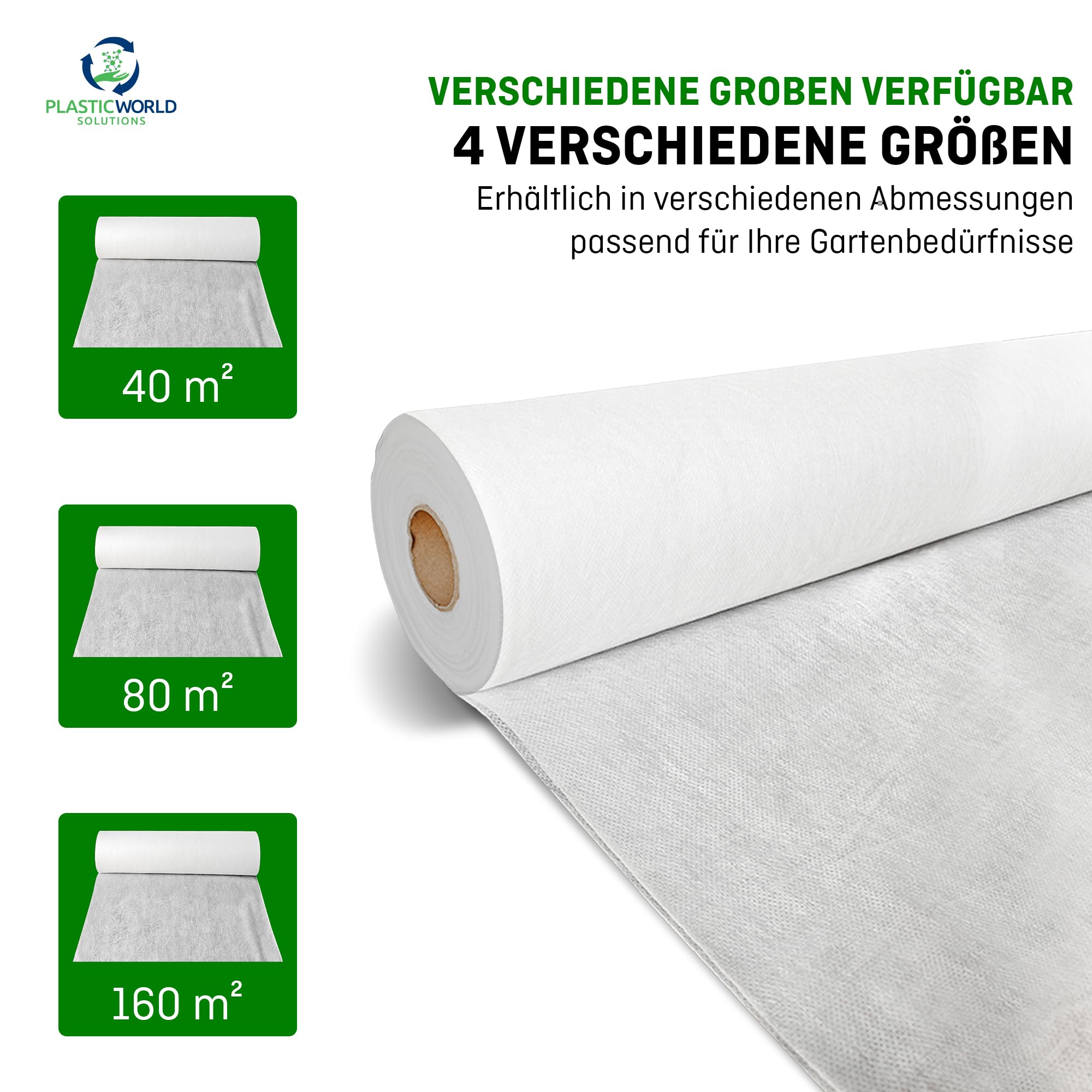 PWS Wintervlies 80m² | 1,6x50 m Gartenvlies | Gartengewebe, Frostschutzvlies atmungsaktiv, UV-Stabil, zuschneidbar | Winterschutz für Pflanzen | Weiß, 30 g/m²