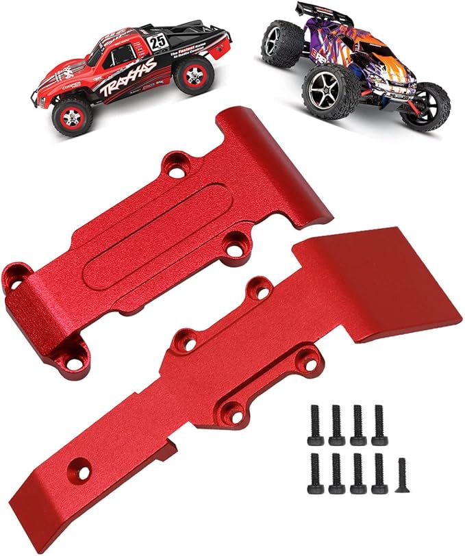 HopsupRC Front Rear Skid Plate Upgrades for 1/16 Traxxas E