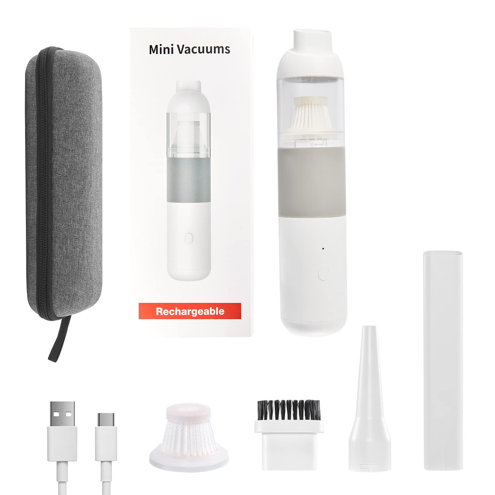 Photo 1 of Car Vacuum,Mini Vacuum Cleaner,Small Handheld Vacuum Cordless,12v DC Wireless Portable Handheld Vacuum Cleaner with High Power rechargeable USB & Bag/Detailing Kit Essentials for RV Camper,Travel