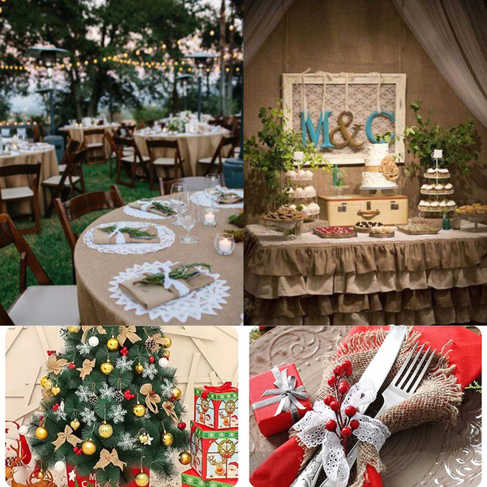 Cinta decorativa de yute natural, 10 m, cinta de arpillera, cinta de regalo, cinta decorativa para manualidades, bodas, fiestas, Pascua, Navidad, regalo, decoración del hogar, ancho 30 cm