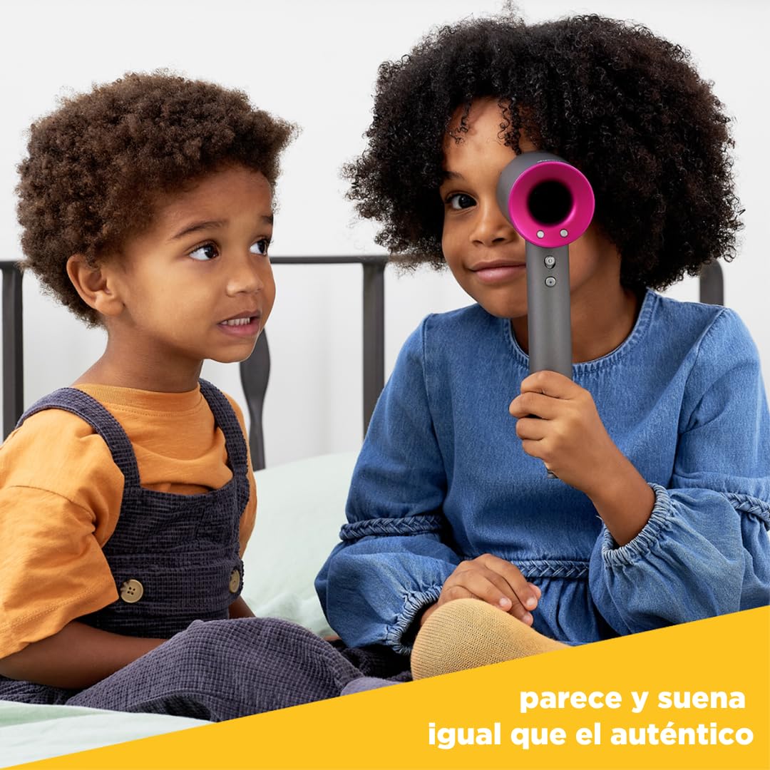 Casdon Set de peluquería Dyson Supersonic | Secador de Pelo Interactivo de Juguete para niños a Partir de 3 años | ¡con el Mismo diseño y Funcionamiento Que el de Verdad!