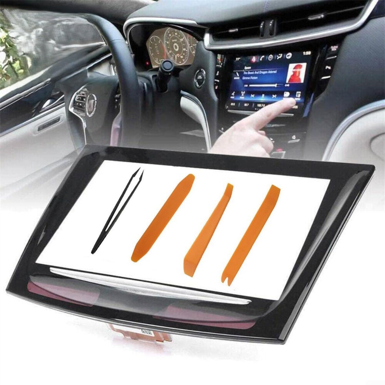 Écran tactile 8" pour Cadillac CTS pour ATS pour SRX XTS pour ESCALADE 2013-2017 - Écran radio avec outils - Noir