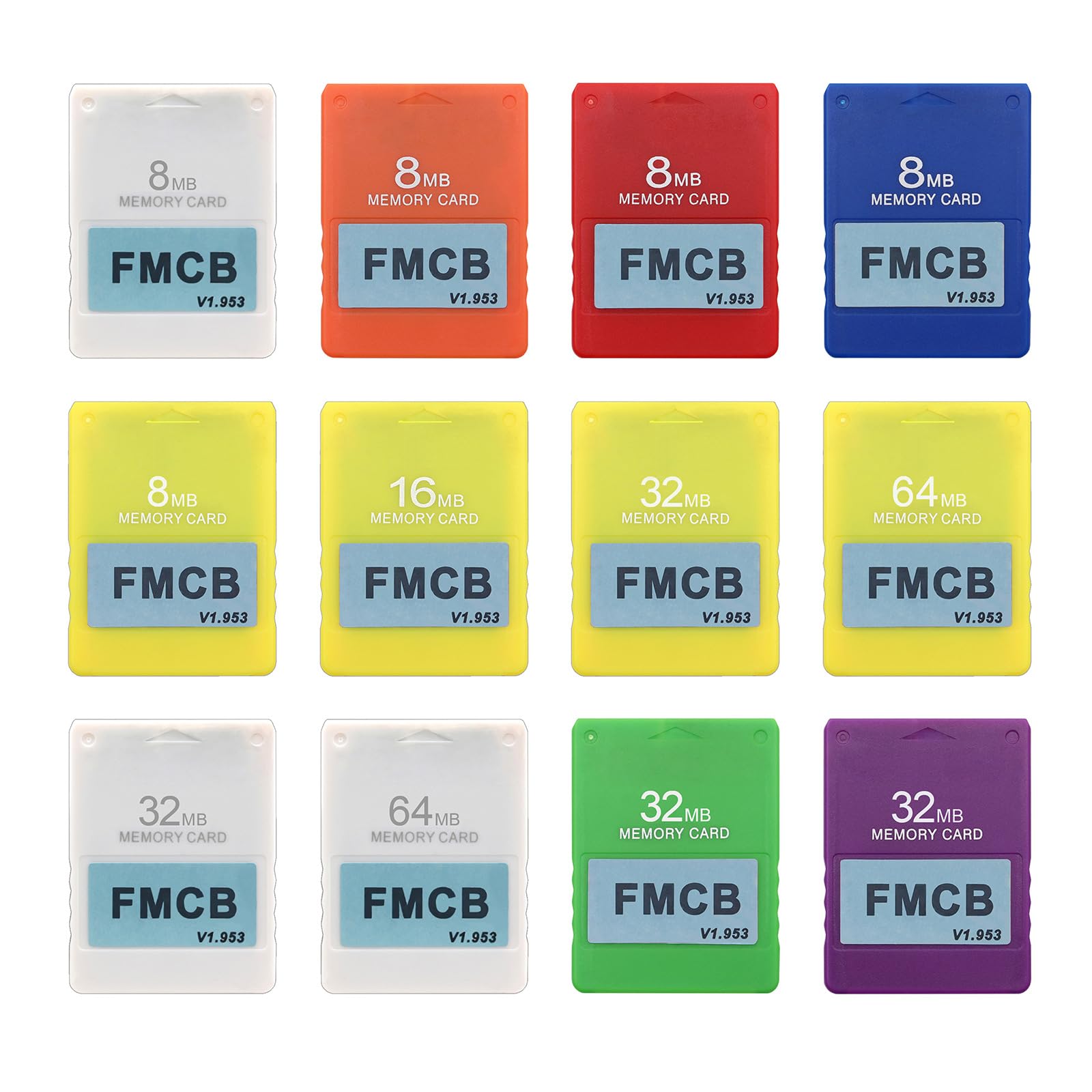 Tarjeta de memoria FMCB libre de 8 MB 16 MB 32 MB 64 MB MC Boot para tarjeta de memoria FMCB V1.953 Tarjeta extendida de guardar datos del juego Tarjeta de memoria Stick 64 MB