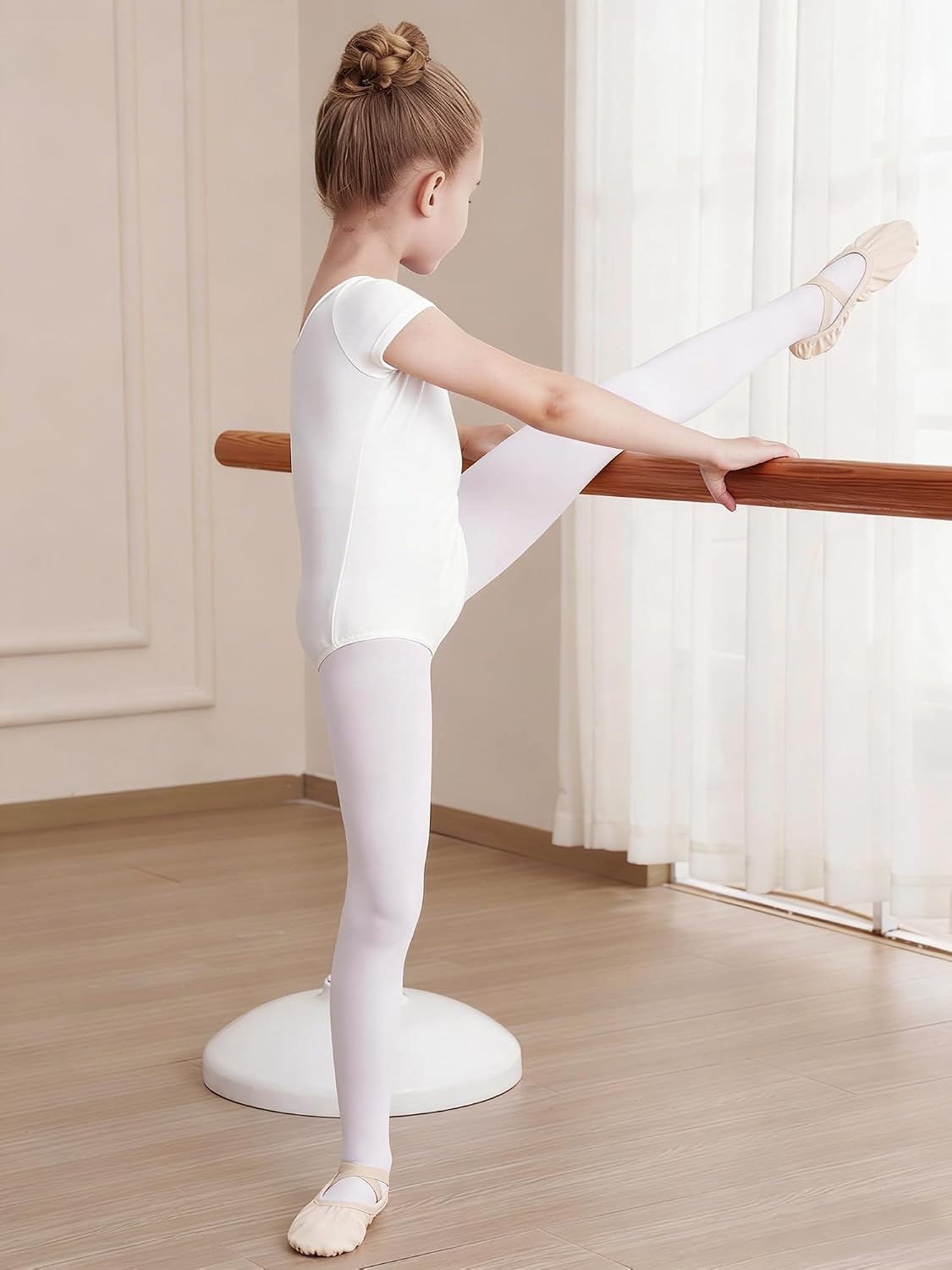 WEGETIT Gymnastics Leotards for Girls Ballet Leotard Toddler girls Bodysuit Short Sleeve Kids Dance Outfits