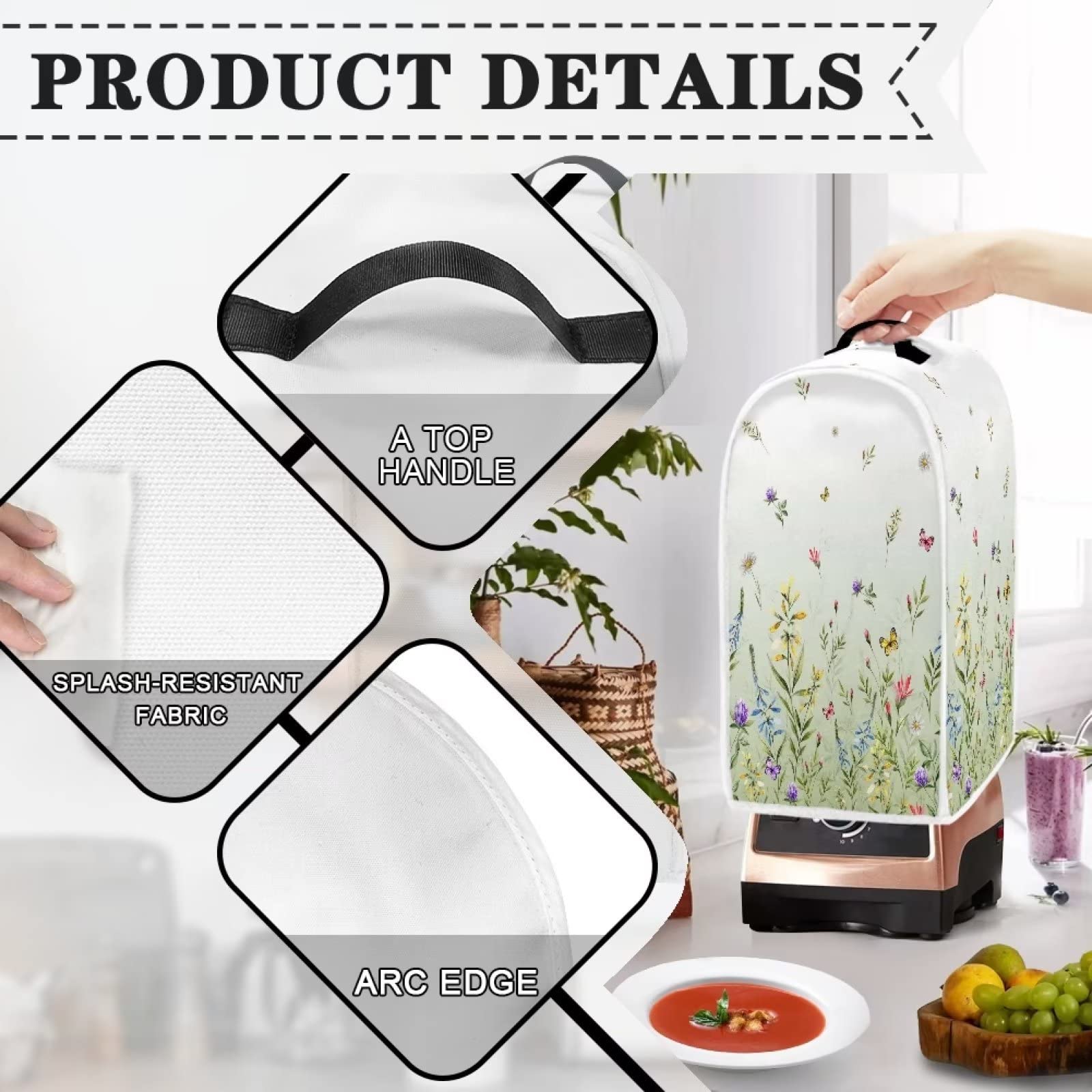 Copertura Per Frullatore Antipolvere - 24x19x40cm, Tessuto Poliestere, Per Elettrodomestici Cucina - Foto 3