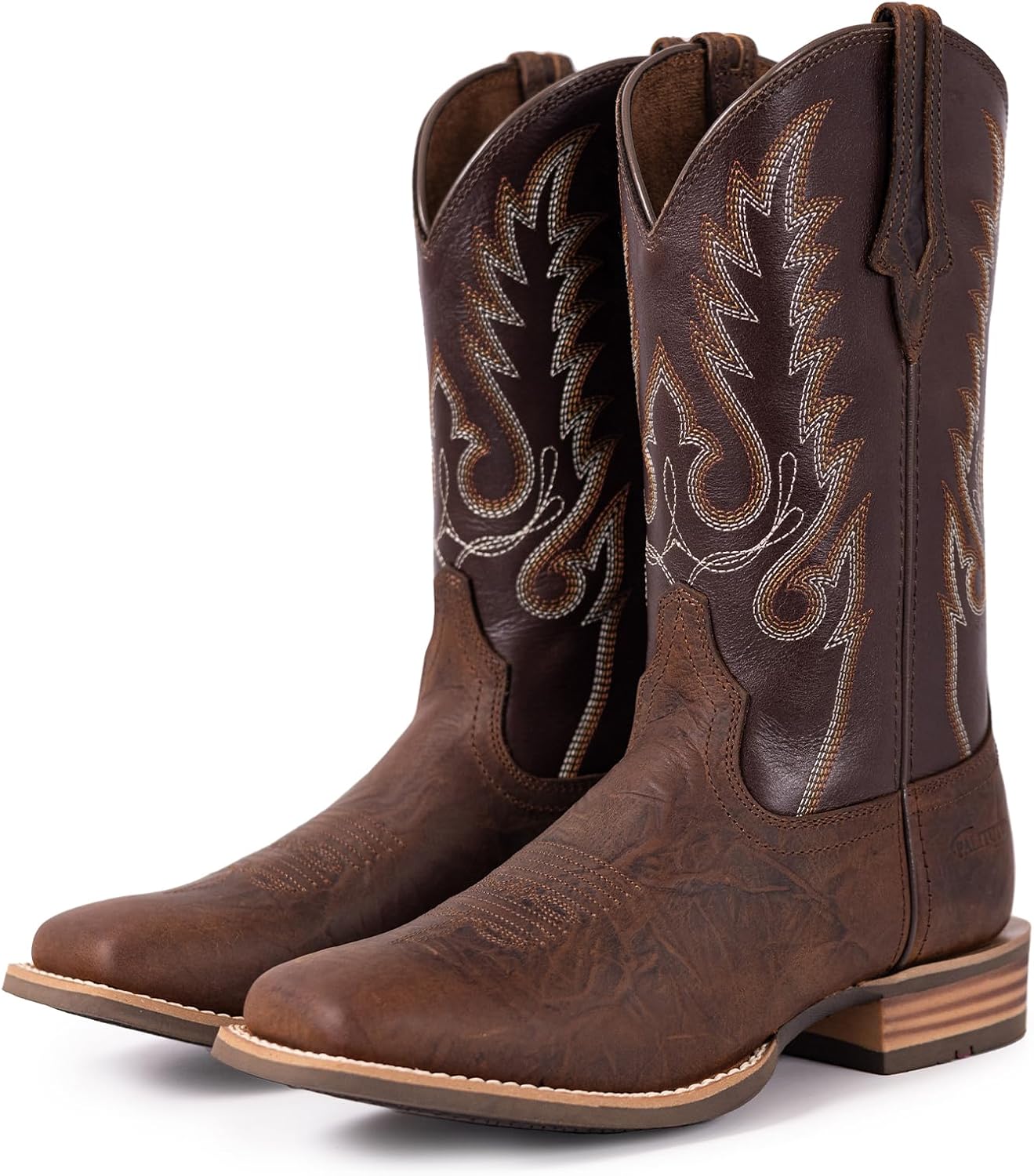 Women's Cowboy Boots for Women Full Cowhide Leather Cowgirl Mid Calf Western Embroidered Country Boot