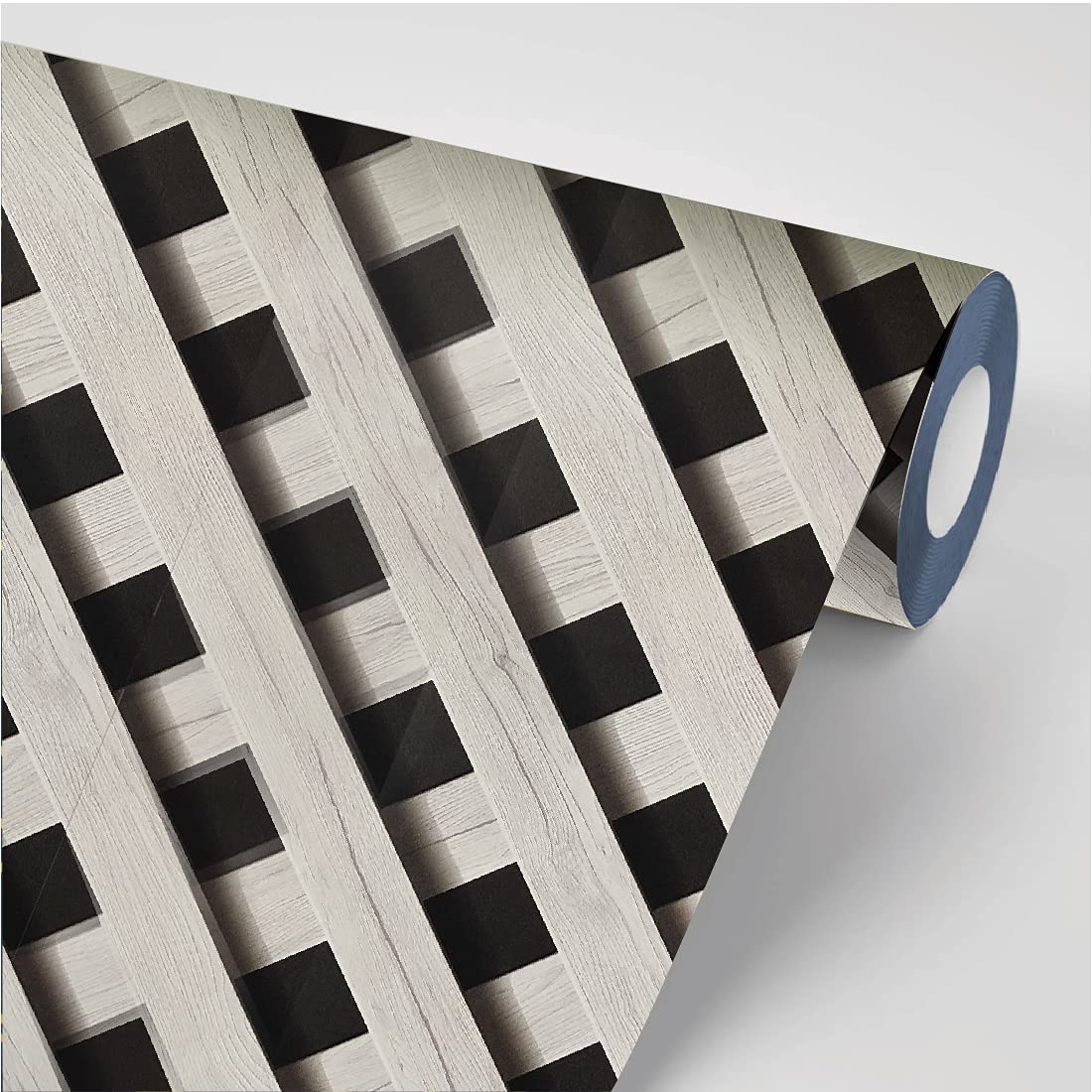 Buy Design Studio Black and White Checked Wallpapers Black 3D