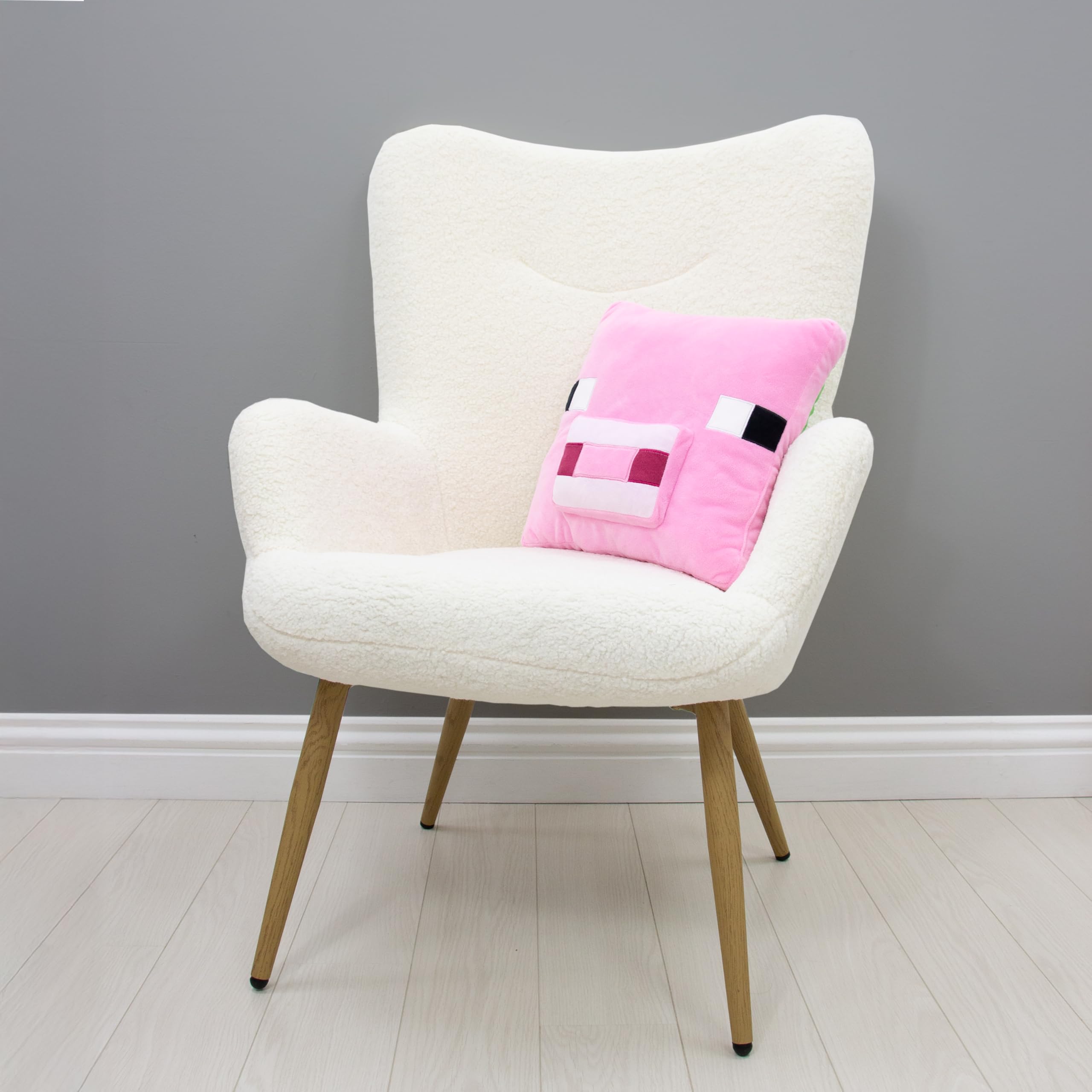 Cuscino quadrato Minecraft Vibes con licenza ufficiale, super morbido, reversibile, 2 lati, perfetto per qualsiasi camera da letto, divano o sul letto, 35 cm x 35 cm.