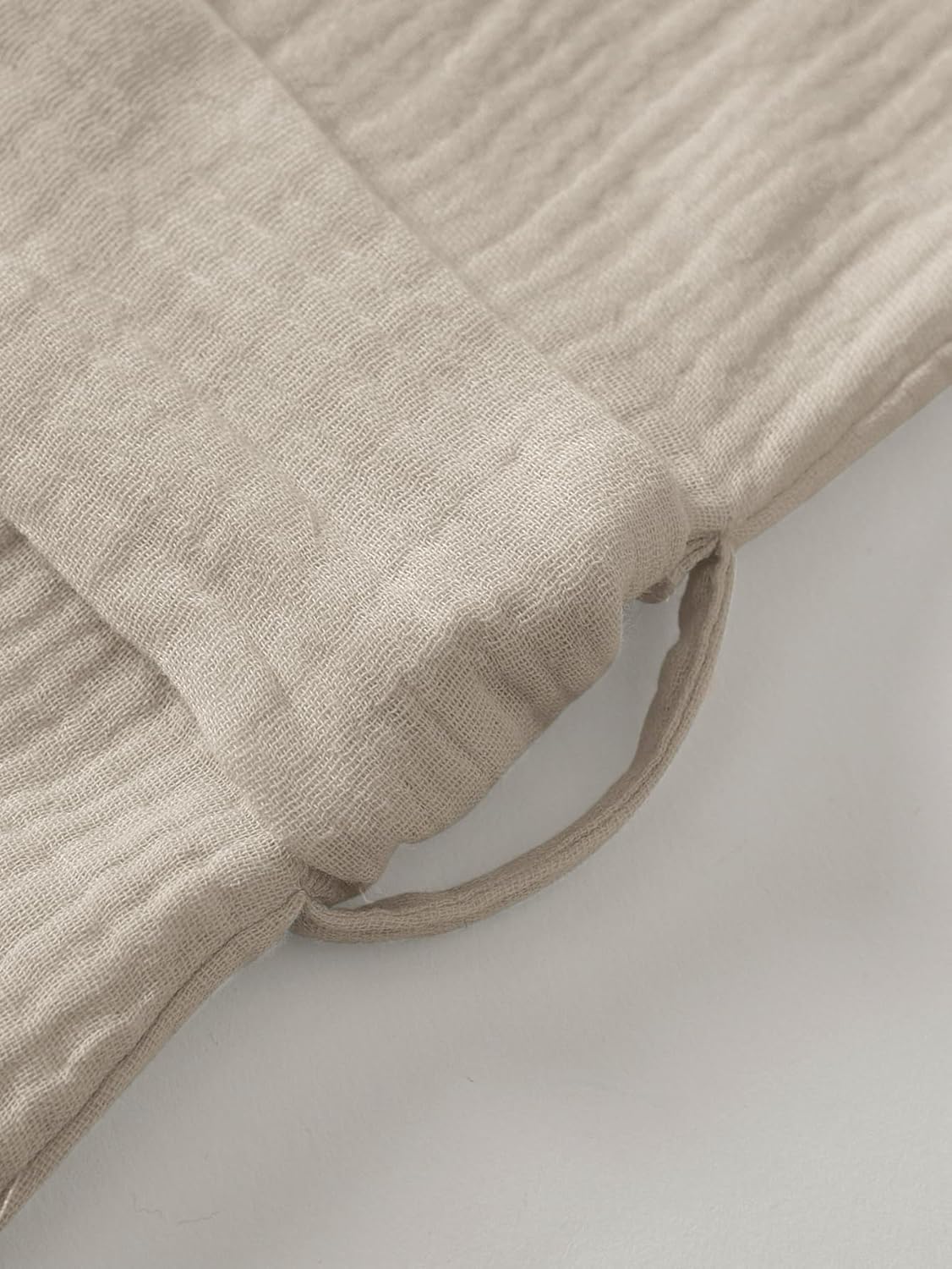 Latuza Women's Cotton Gauze Robe Lightweight Absorbent Bathrobe with Pockets - Image 4