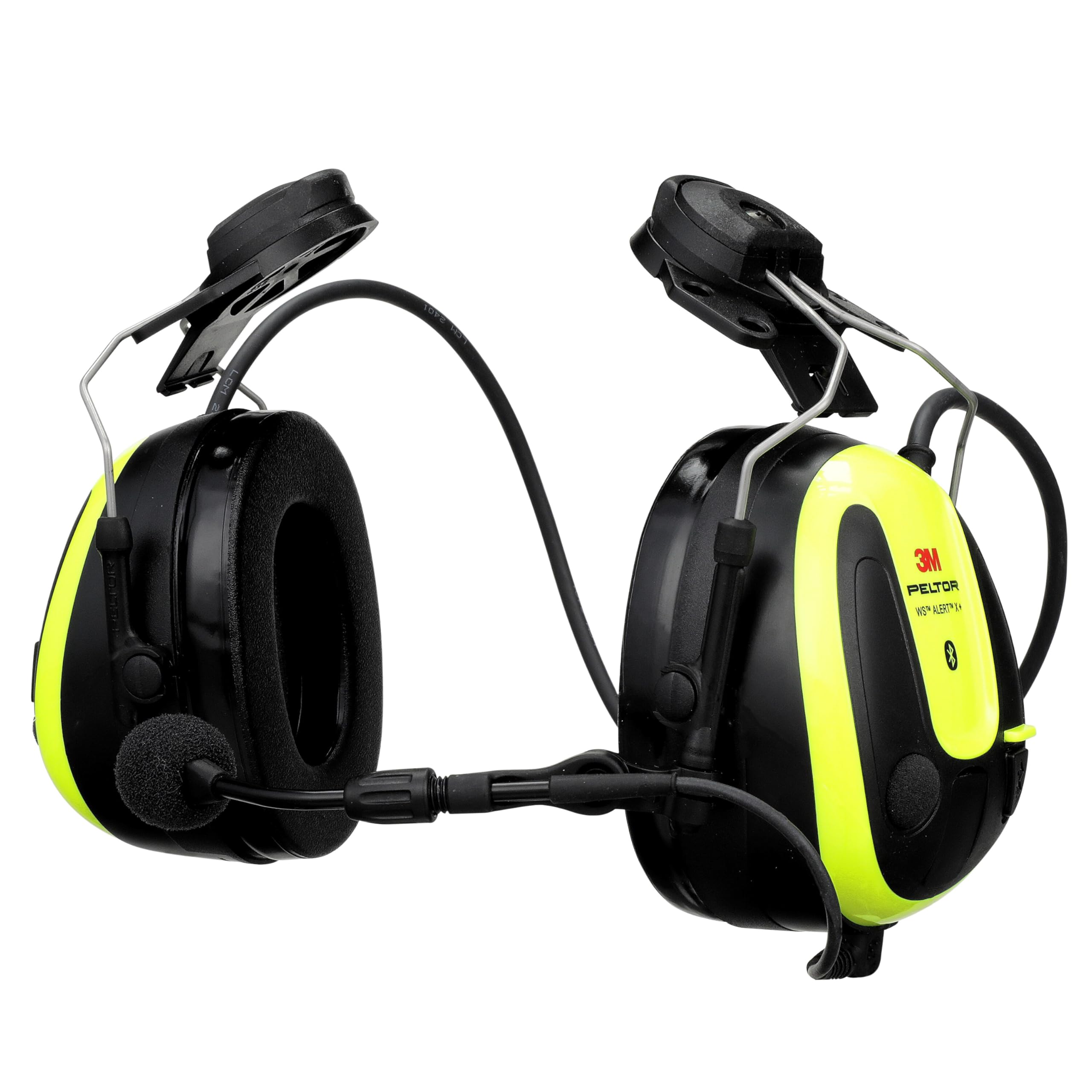Peltor 3M WS ALERT X+, app, giallo brillante, cuffie, fissaggio per elmetto | Bluetooth, MRX21P3E3WS7, USB-C, 1 per confezione