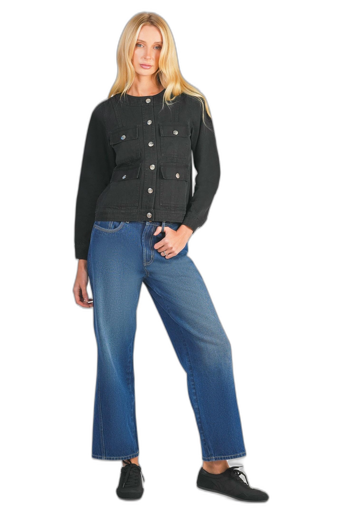 virgio Women’s Regular Fit Jacket – Winter Travel Jacket with Front Flap Pockets, Classic Button-Front Closure, Modest Casual Outerwear, Lightweight Layering Piece, Everyday Wear-picture-45