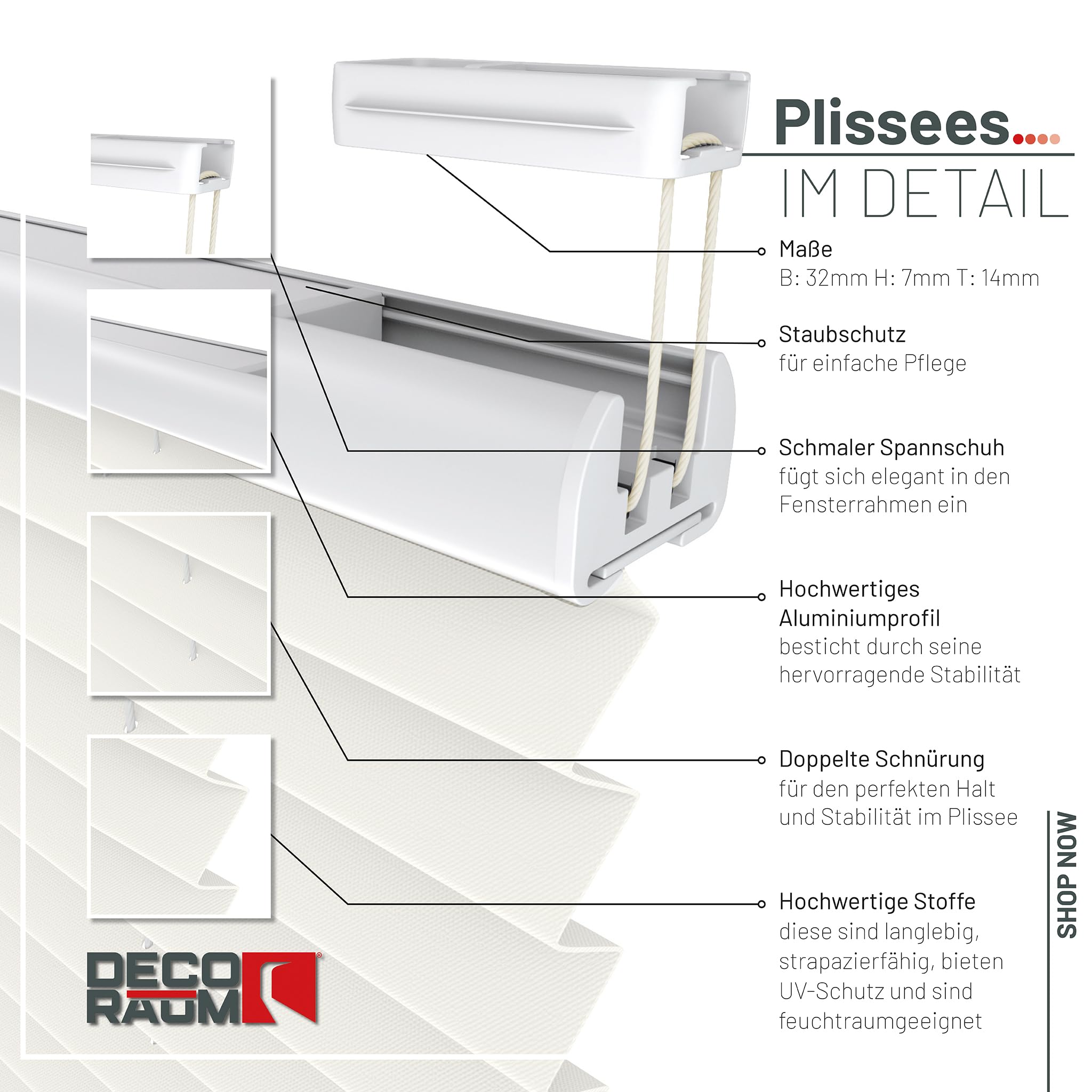 Deco-Raum Store plissé sur mesure Vanille pour fenêtre Plisseerollo volet roulant occultant pliable protection solaire translucide pour fenêtre et porte L: 71-80 cm, H: 201-250 cm