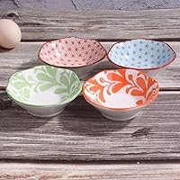 Vista 6 de Juego de 4 platos japoneses de cerámica para salsa de soja, para sushi, albóndigas, inmersión