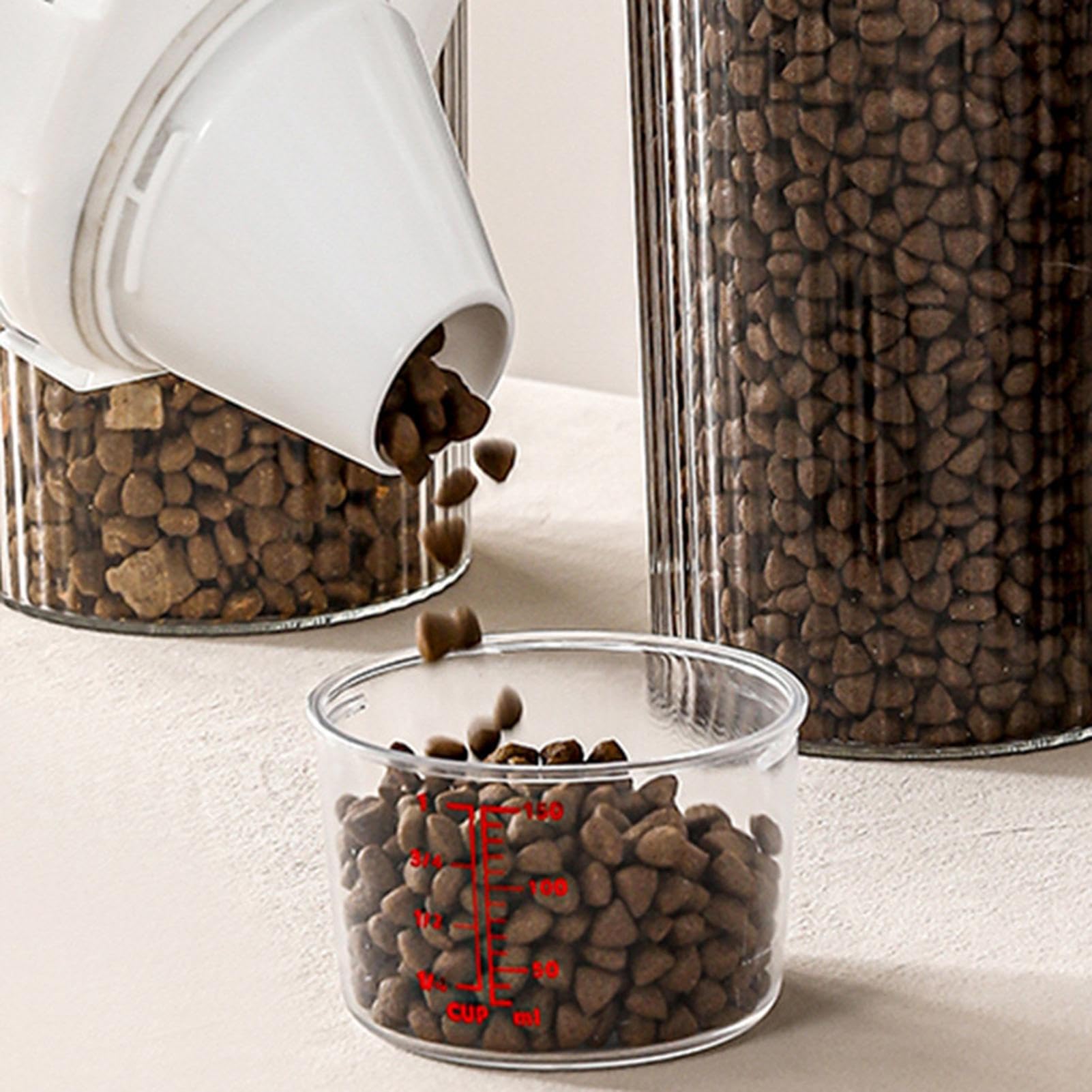 Contenedor de comida para gatos – Contenedor hermético de almacenamiento de alimentos para perros – Dispensador hermético de gran capacidad, suministros para mascotas, accesorios de cocina para