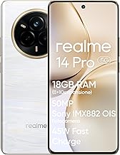 realme 14 Pro 5G Smartphone, 8+256GB, Sony IMX882 OIS 50MP Camera, Dimensity 7300, Curved Display 120Hz, Waterproof IP69, 5260mAh Battery, Quick Charge 45W SUPERVOOC, Beige