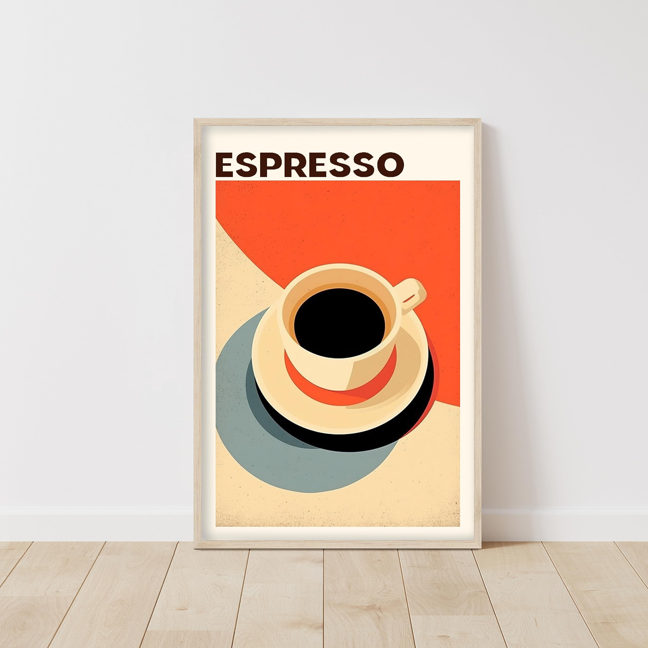 Espresso Cup Coffee Poster as Art Print and Wall Decoration
