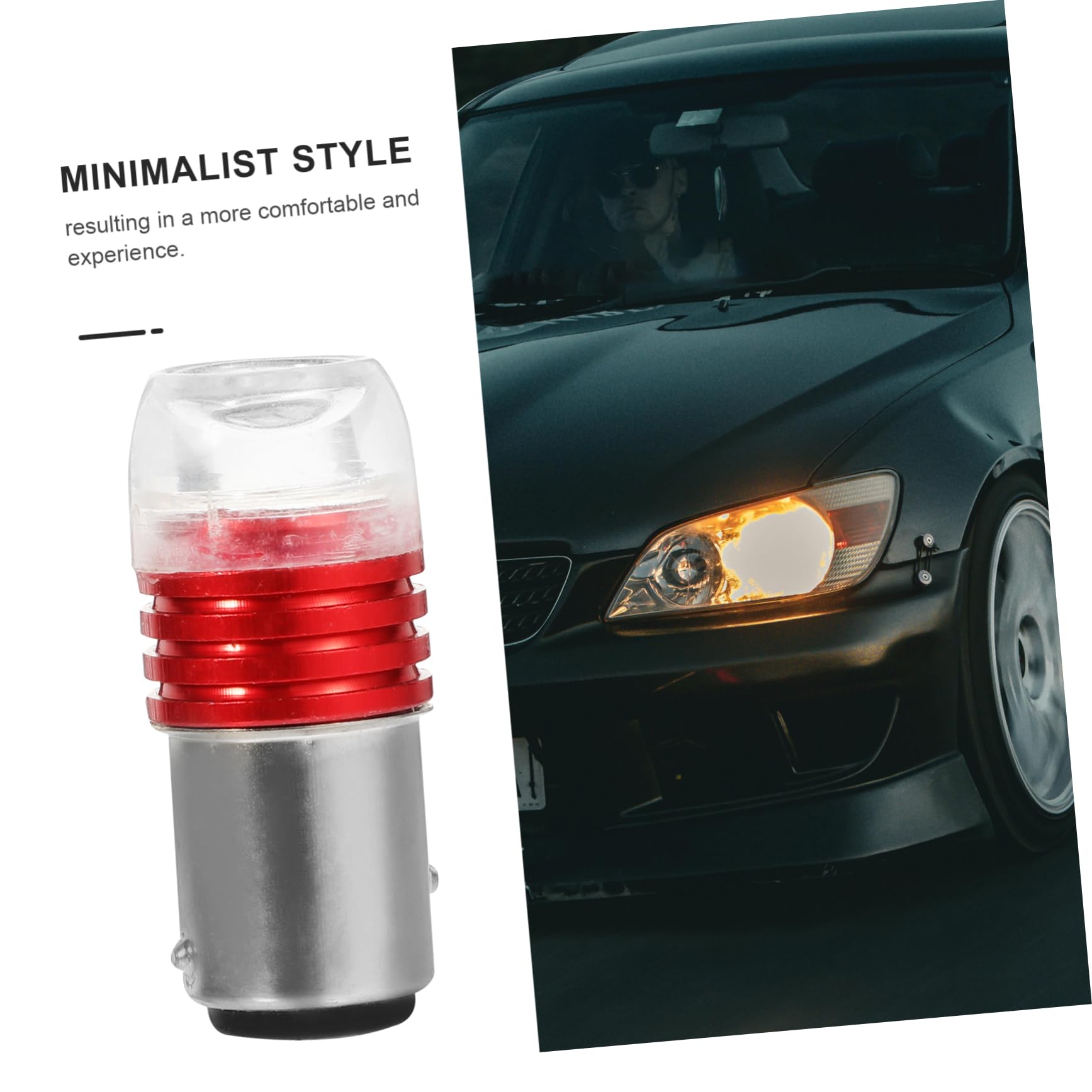 Bombillas LED Traseras Rojas para Motocicleta Eléctrica 12v 3w, Aleación de Aluminio y Vidrio, Excelente Visibilidad y Rendimiento Fiable, Paquete de 2 Unidades