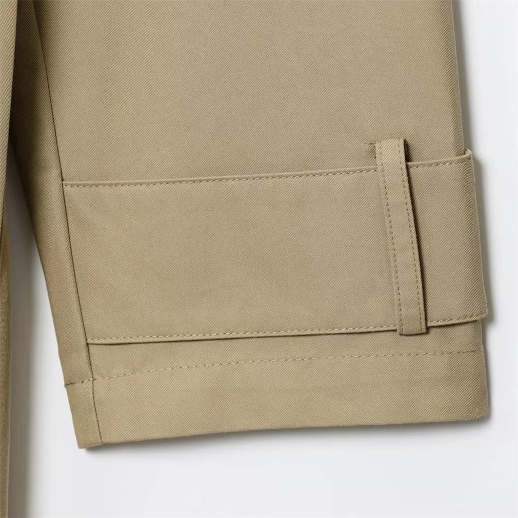 Women's Autumn/Winter Long-Sleeved Loose-Fit Buttoned Waisted Pocketed Trench Coat