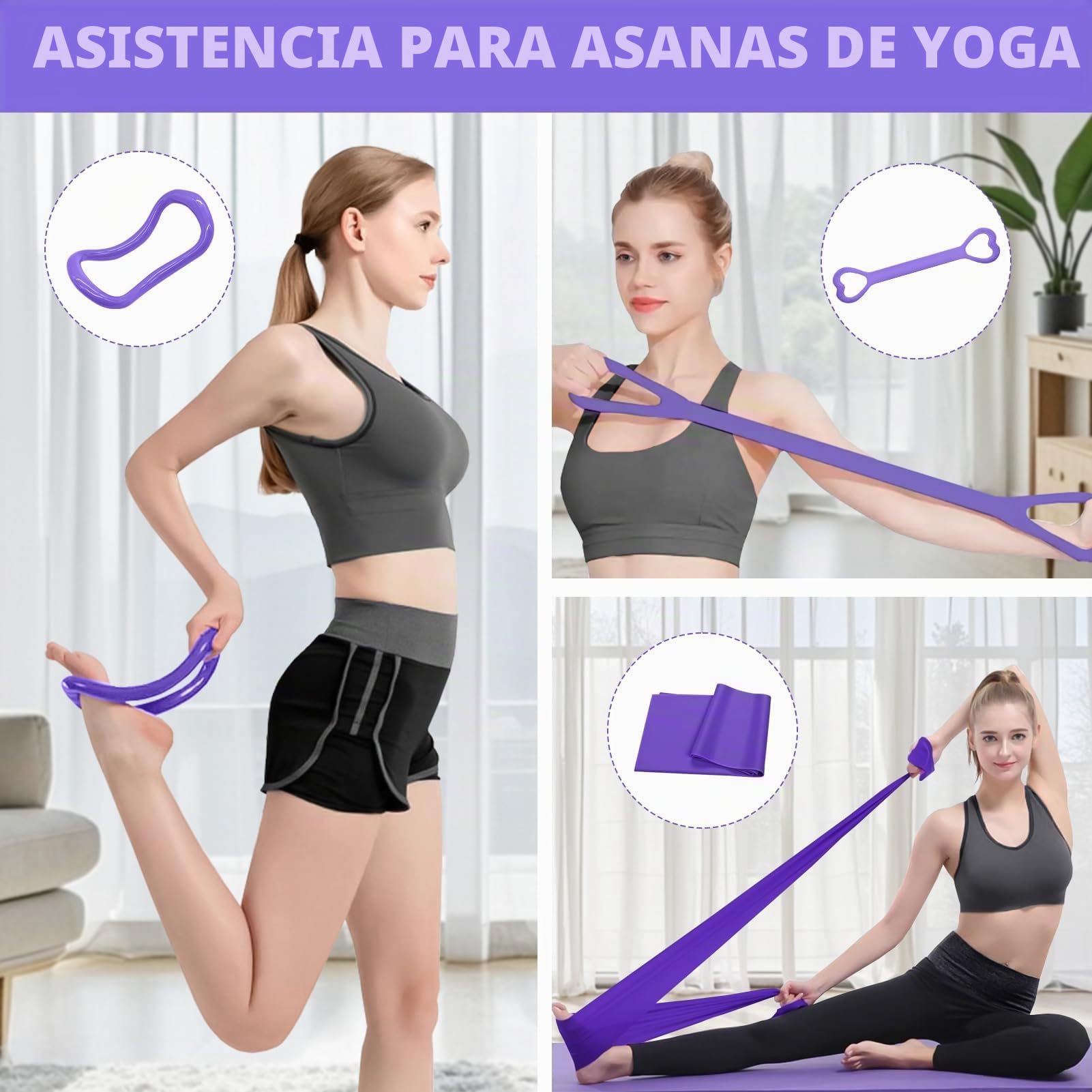 Juego de 13 piezas de pilates para mujer: anillo de yoga con círculo mágico para entrenar glúteos, pelota de pilates, calcetines antideslizantes y bolsa de gimnasio, juego de regalo esencial
