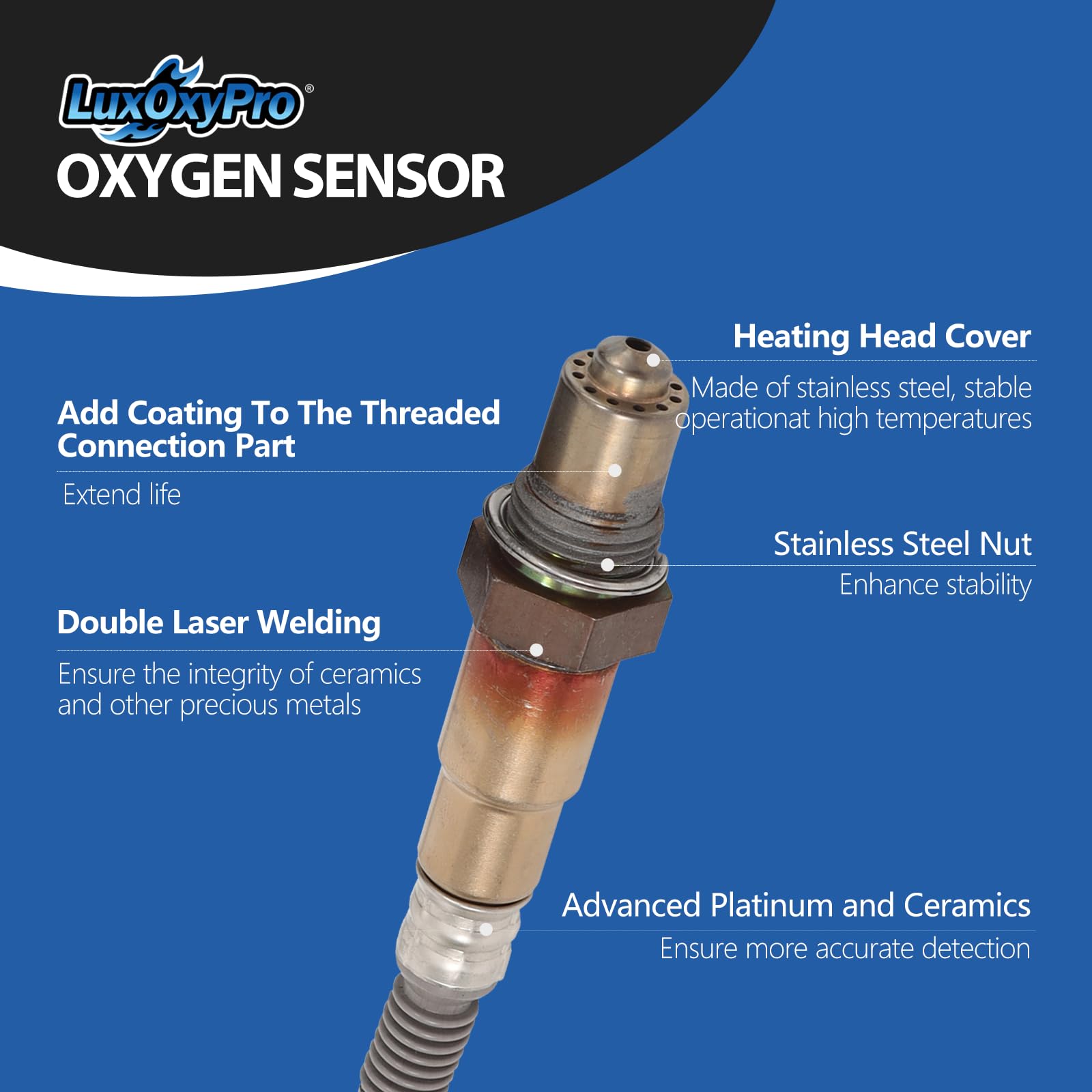 Sensor de oxígeno O2 ascendente para Ford E-150 Escape Explorer para F150 Fiesta Flex Focus Fusion Mustang Connect, para Lincoln MKC MKS MKT MKZ Navigator, para Mazda Tribute, para Mercury Milan