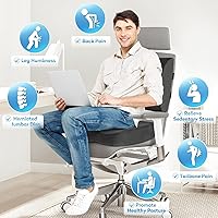 Vista 5 de CloudBliss Cojín de asiento, cojín para silla de oficina, cojín de asiento de automóvil, almohada de apoyo lumbar para silla de oficina, almohada