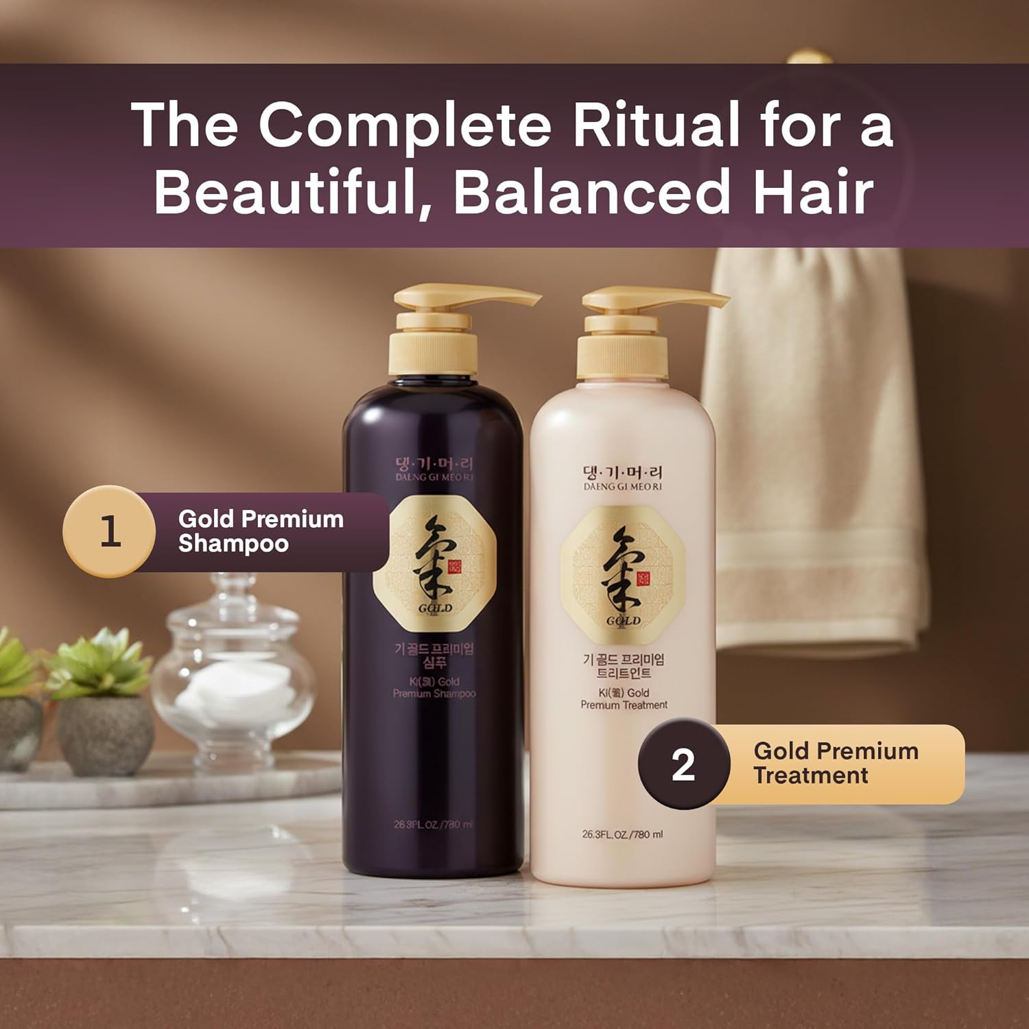 Daeng Gi Meo Ri - Ki Gold Premium Shampoo 2 Set, Promotes Elastic Hair, Prevents Hair Loss, Eliminates Dandruff, 780ml - Image 8