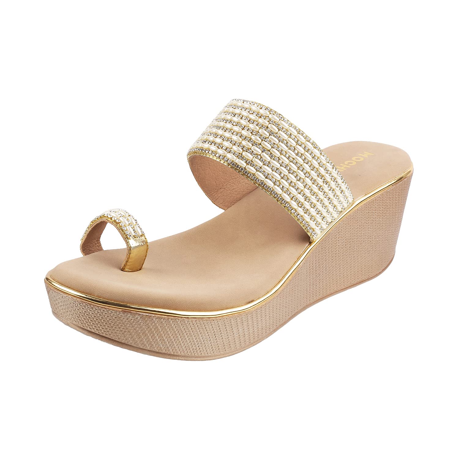 Mochi Womens Synthetic Gold Slip Ons (Size (4 UK (37 EU)) (B09LC9FFF6) Amazon Price History, Amazon Price Tracker