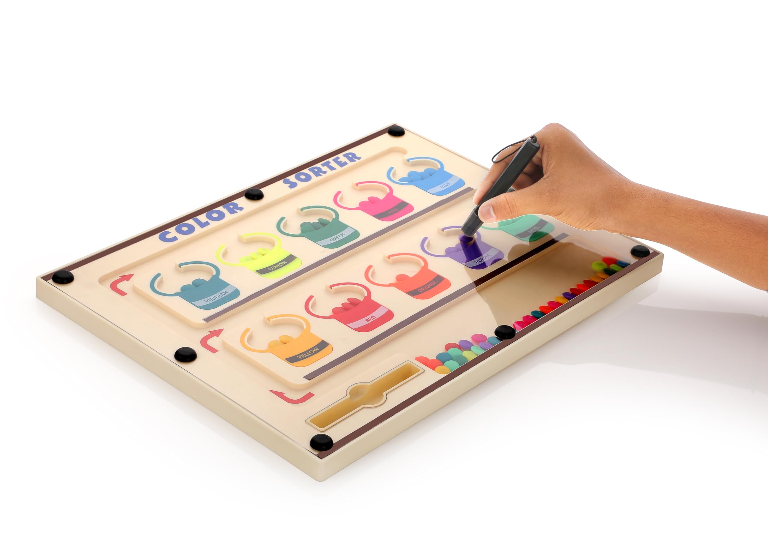ZUDO Magnetic Color Sorting Maze - Montessori Plastic Learning Puzzle Board for Toddlers, 3-5 Years (B0DH3B8P41) Amazon Price History, Amazon Price Tracker