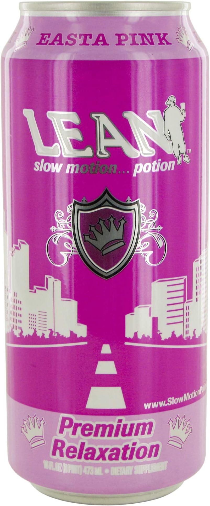 Lean Slow Motion Potion Premium Relaxation Beverage 24 Cans (Easta Pink)