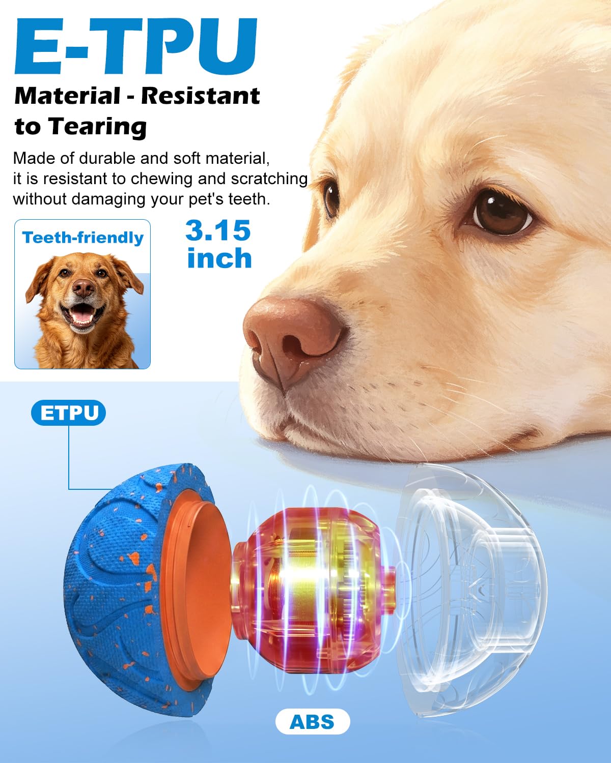 CloudValley Juguete Inteligente Interactivo para Perros con Control Remoto, Material E-TPU